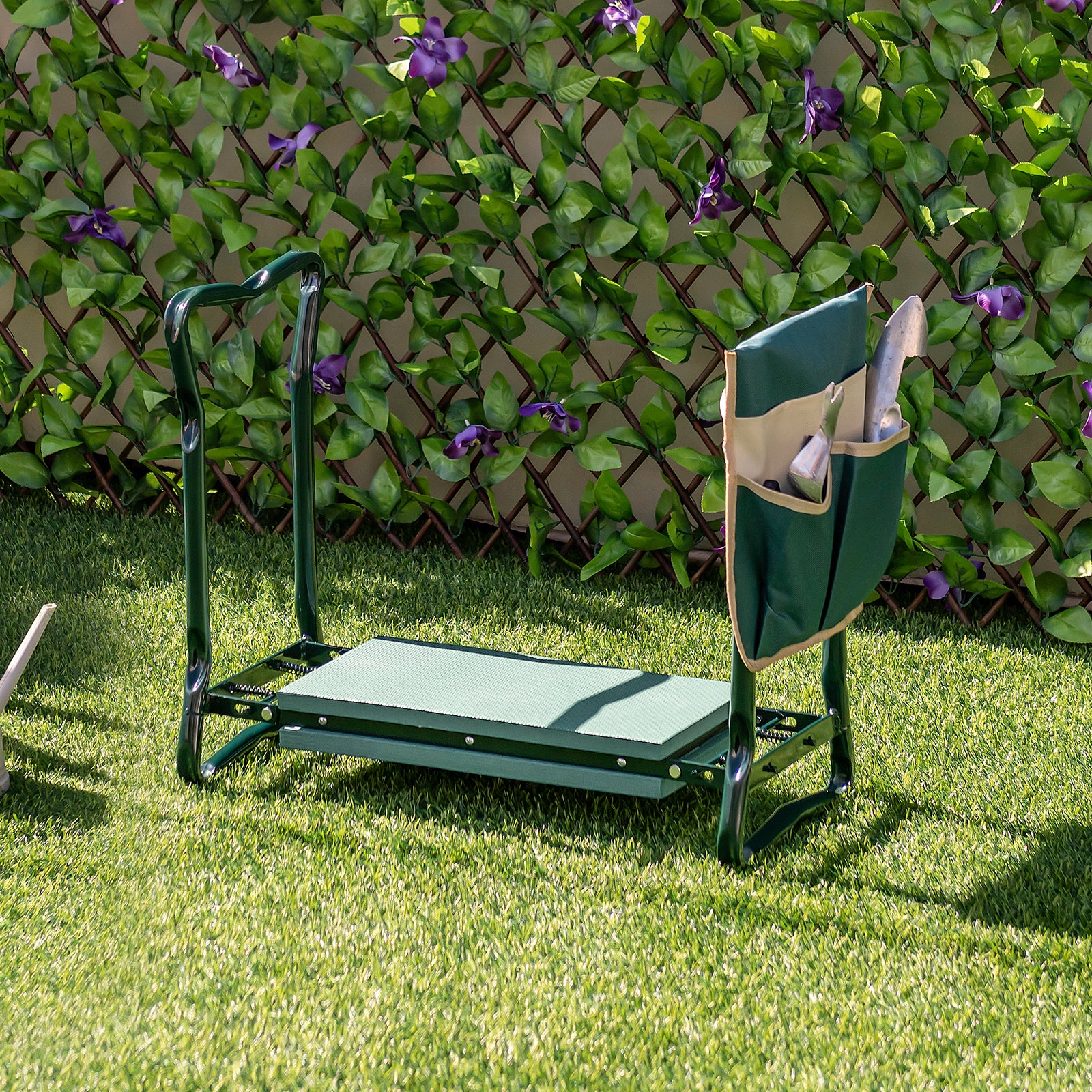 Folding Garden Kneeler Pad, Cushion Seat, Green - Image 3
