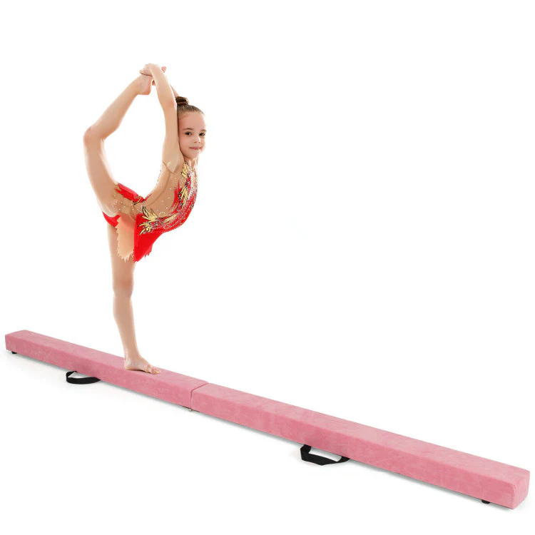 Folding Gymnastics Mat & Portable Floor Balance Beam Set - Image 4