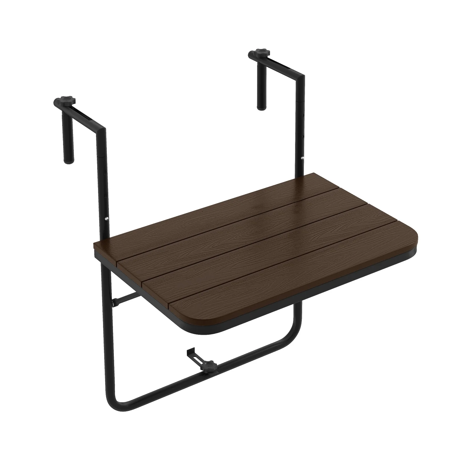 Folding Hanging Table, 3-Level Adjustable Height, Patio Balcony Coffee Table - Image 4