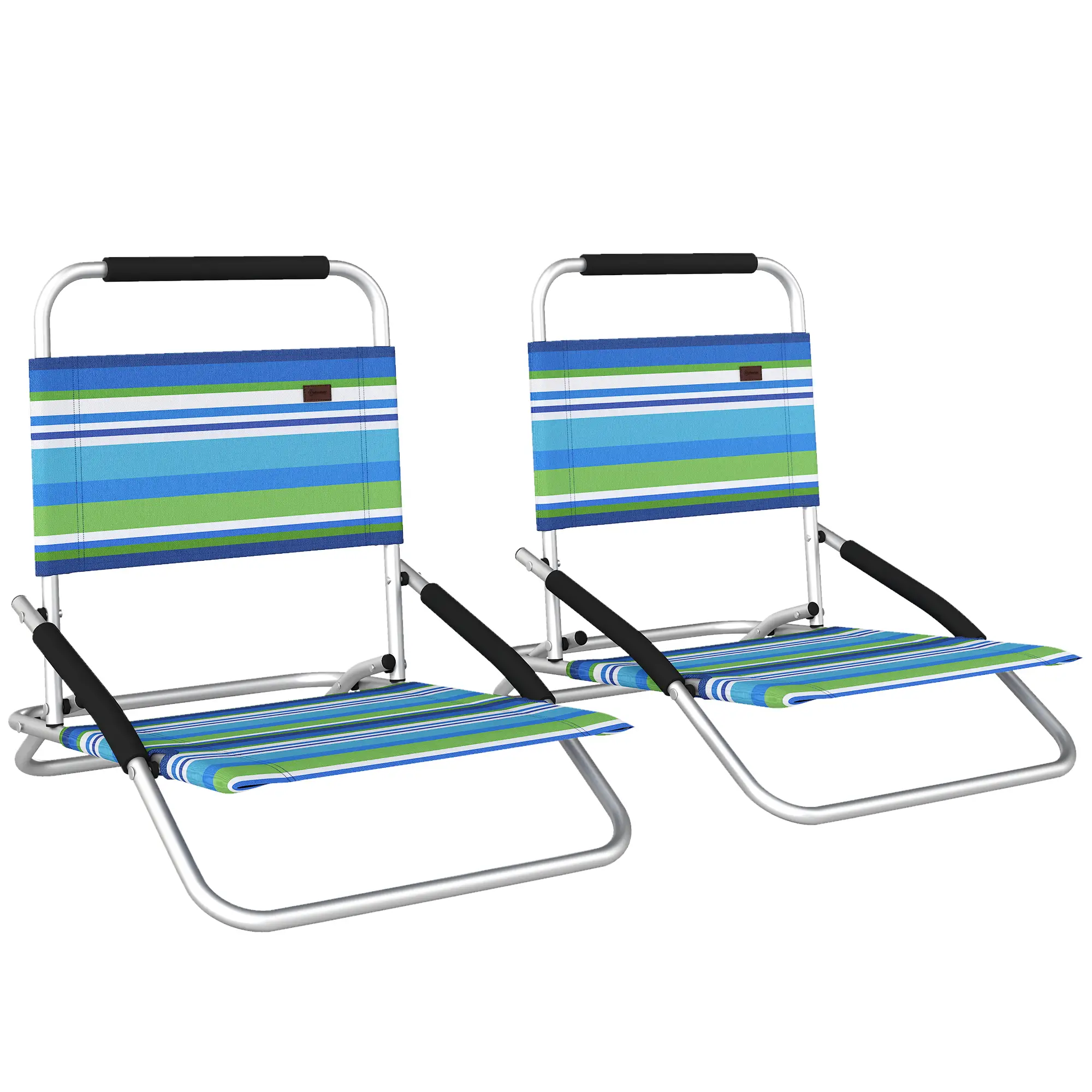 Folding Outdoor Recliner Lounge Chair Set, 2 Pack, Hidden Pocket - Image 11