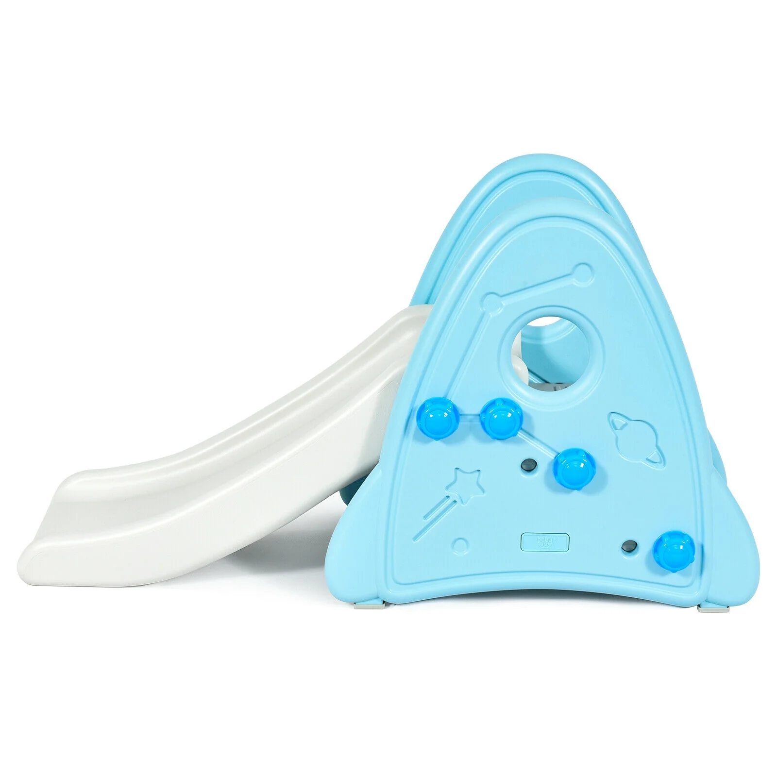 Freestanding Baby Slide, Indoor Play Climber Set, Blue - Image 5
