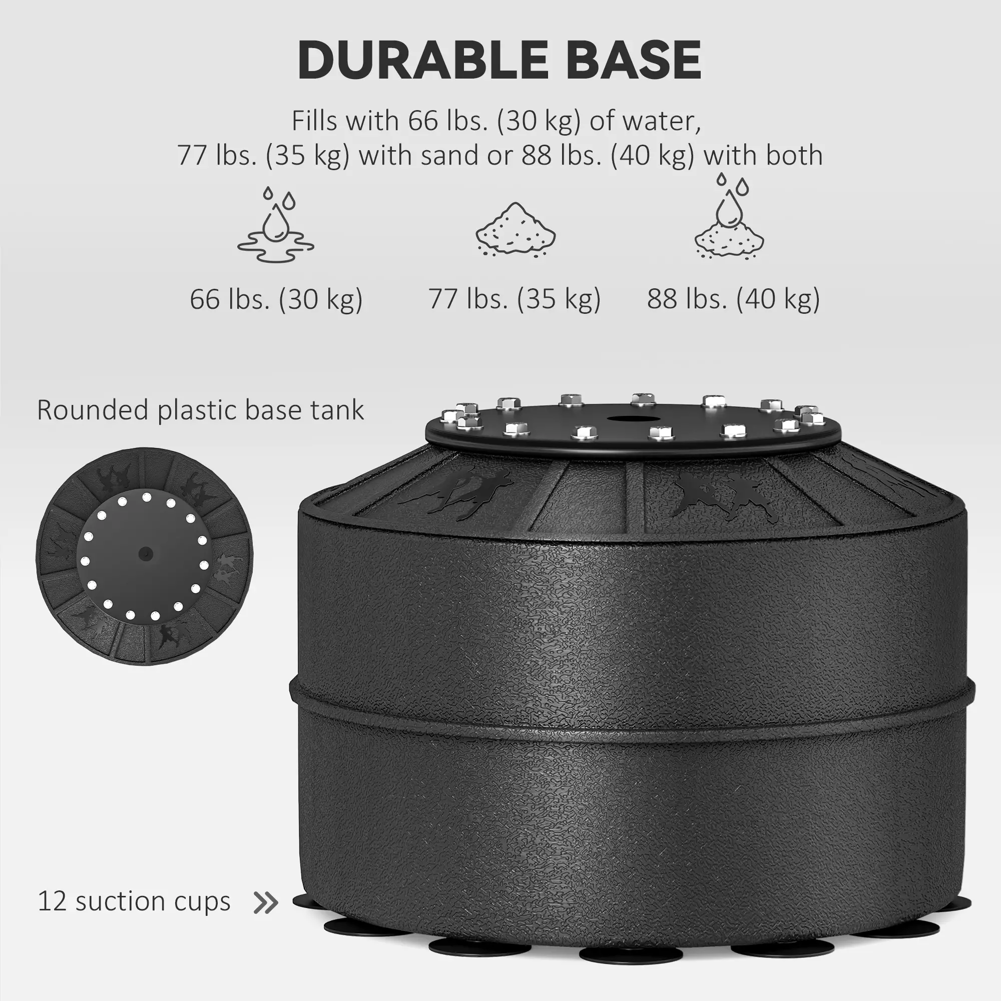 Freestanding Boxing Punch Bag Stand with 360° Rotating Flexible Arm, Speed Ball, Waterable and Sandable Base, Black - Image 6