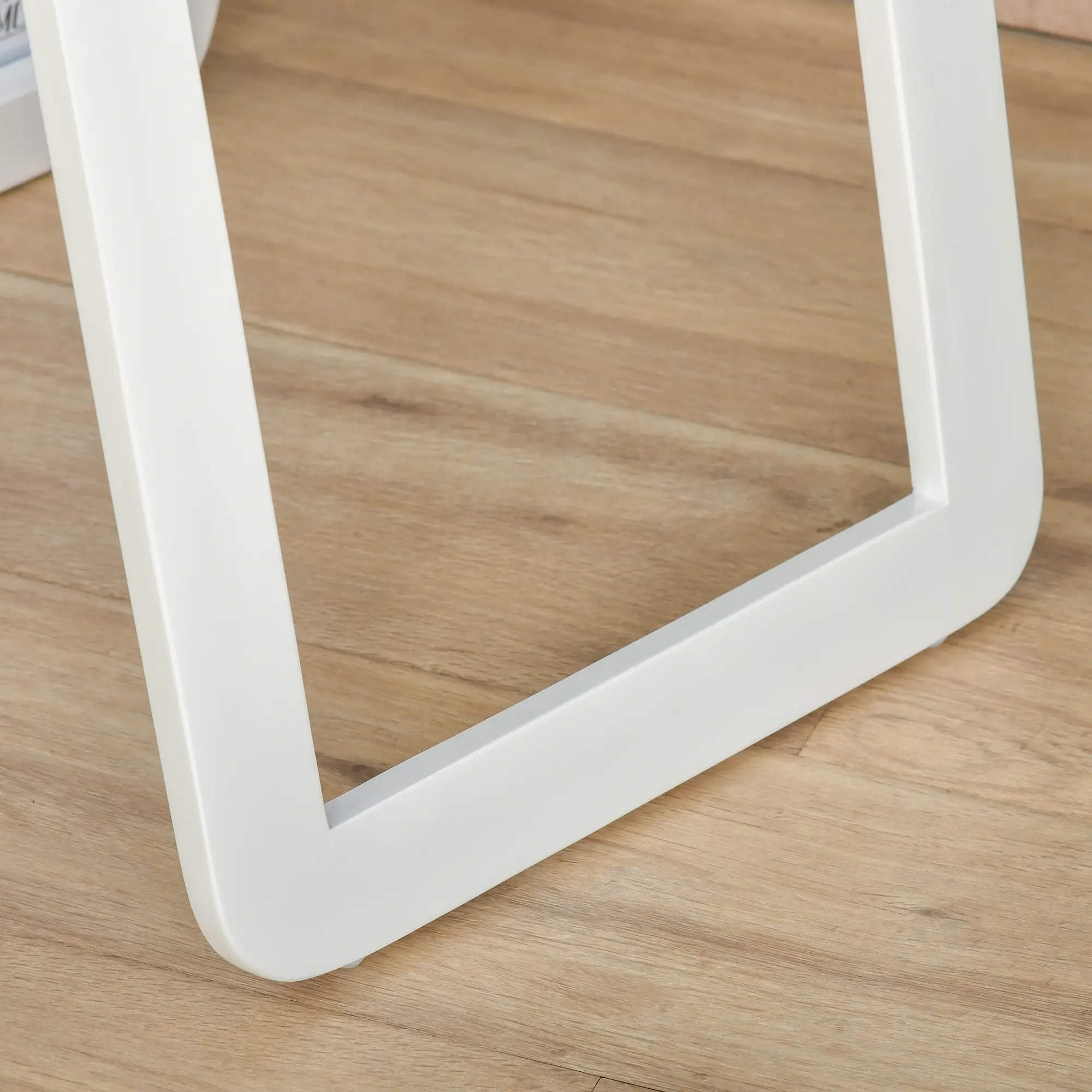 Full Length Mirror, Free Standing, Wood Frame, 15" x 61", White - Image 9