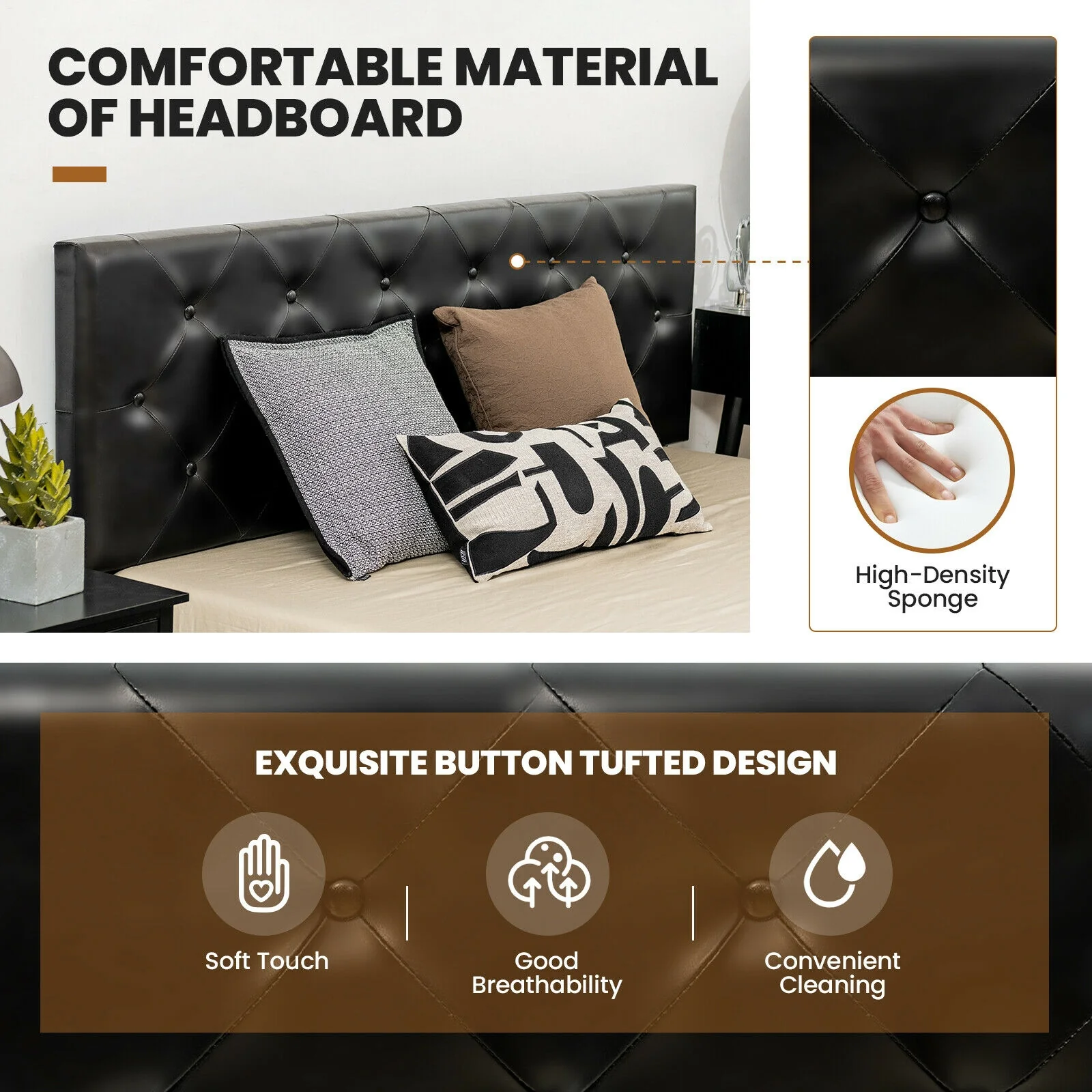 Full Queen PU Leather Platform Bed, 4 Drawers, Full Size - Image 9