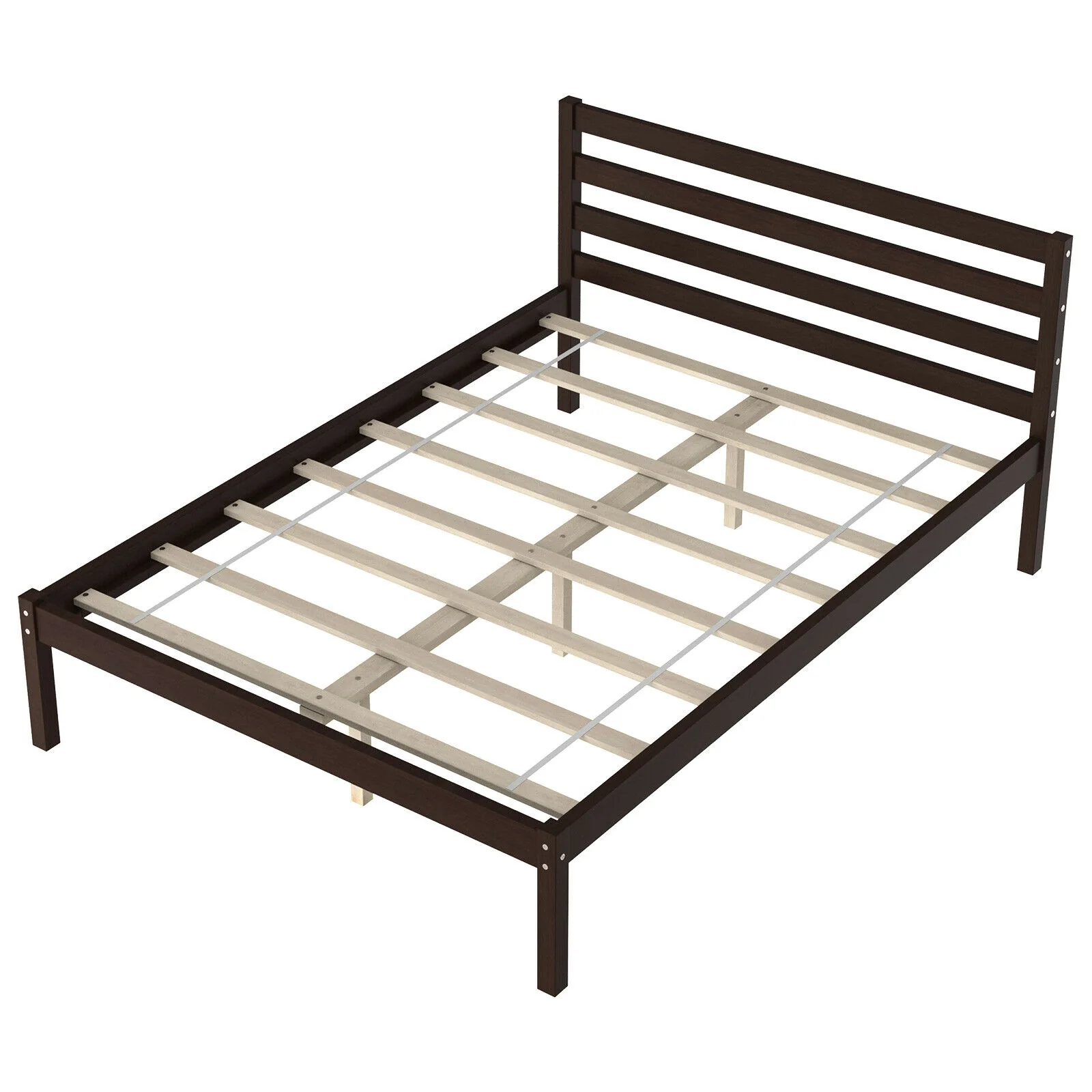 Full Size Bed Frame With Solid Wooden Slat Support - Image 9