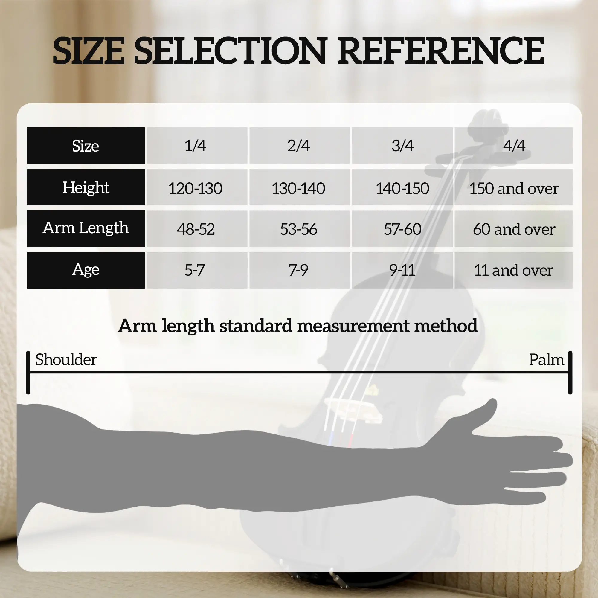 Full Size Violin, Wood Acoustic Set, Case, Rosin, Shoulder Rest, Black - Image 10