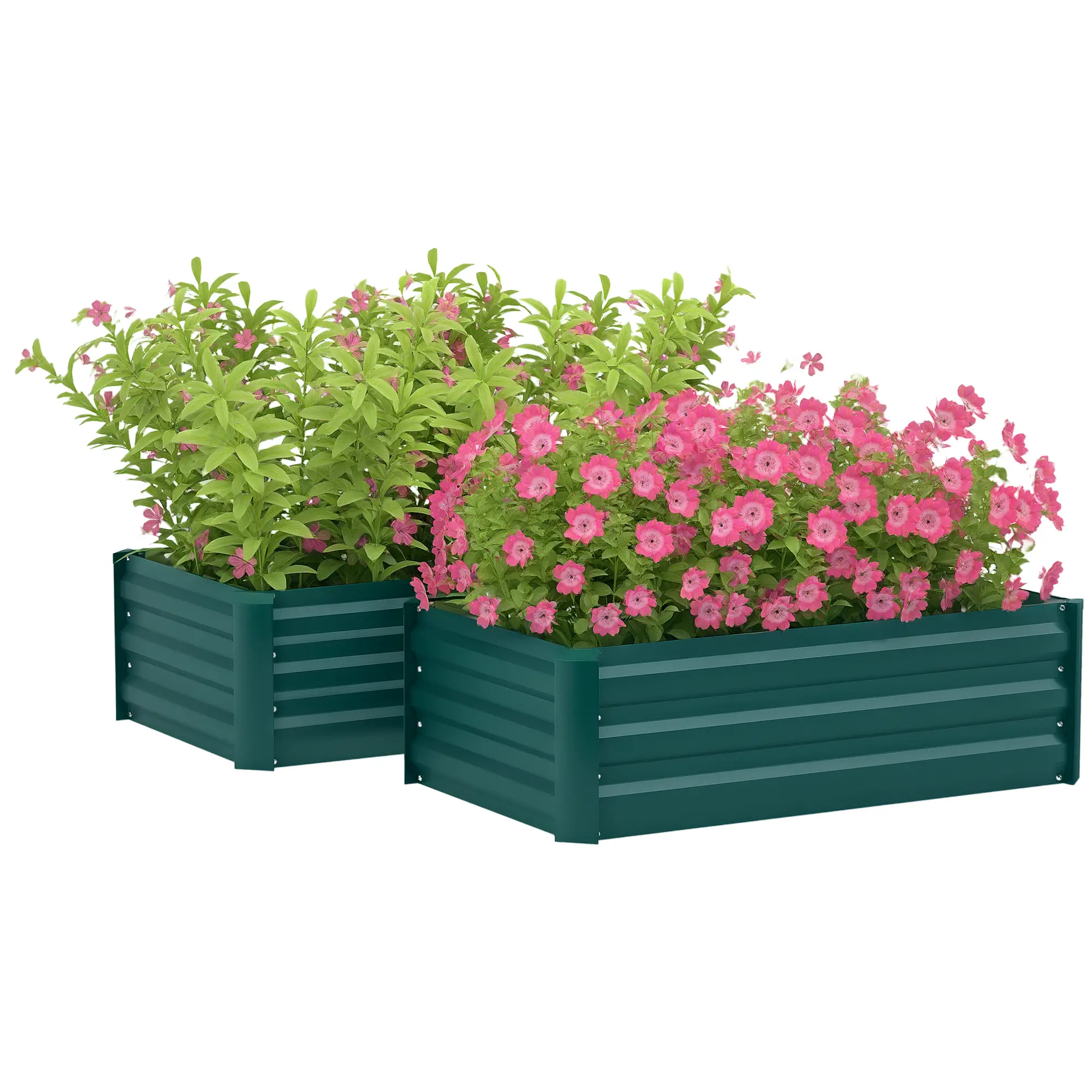 Galvanized Raised Garden Beds, Outdoor Planter Box, Green - Image 11