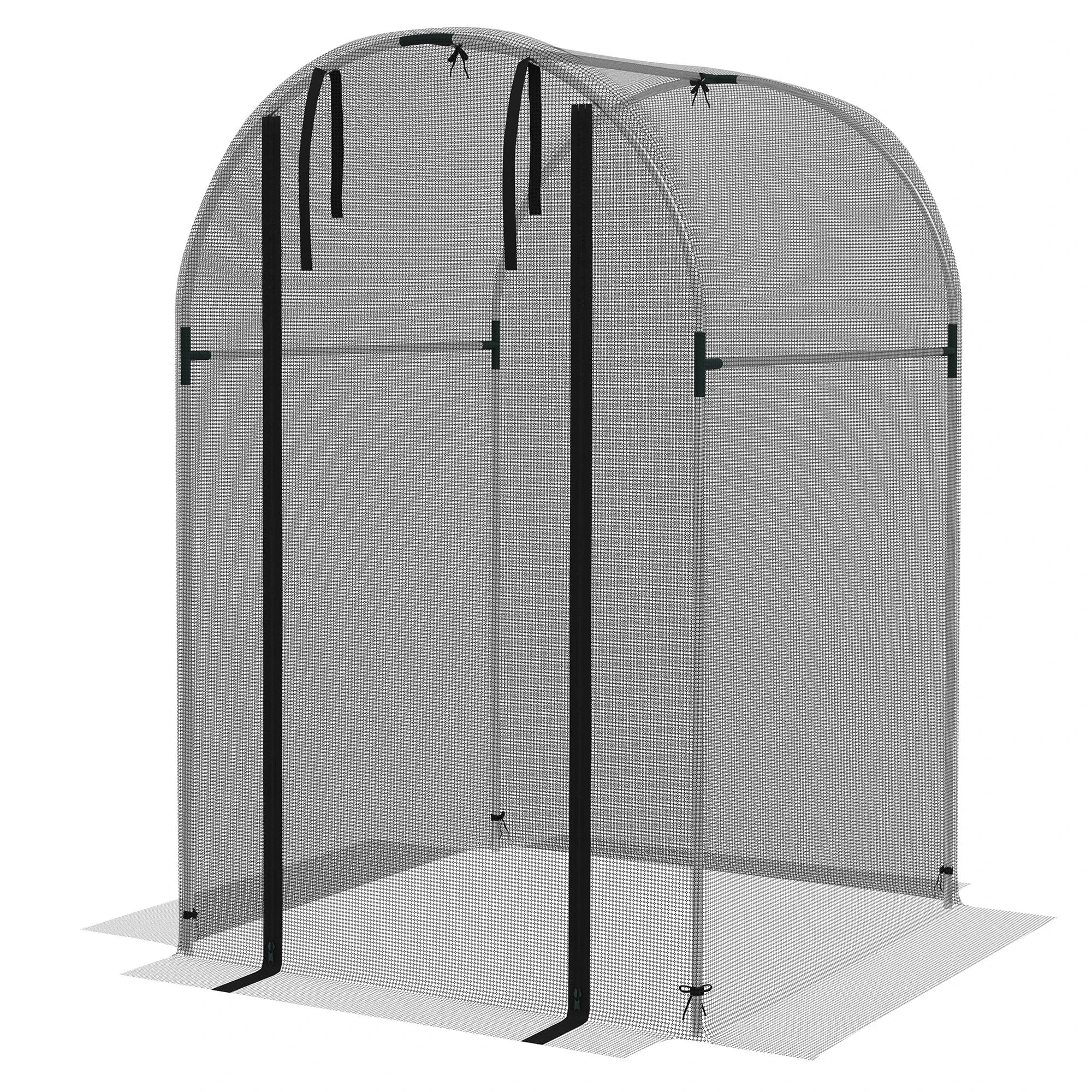 Galvanized Steel Crop Cage, Plant Protection Tent, 4' x 4', Black
