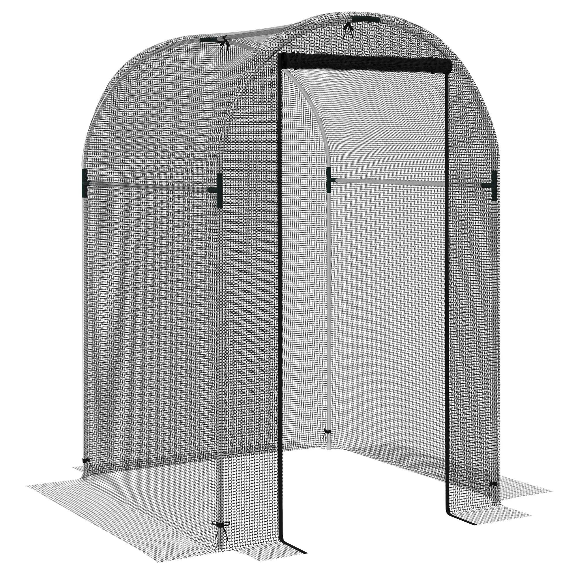 Galvanized Steel Crop Cage, Plant Protection Tent, 4' x 4', Black - Image 11