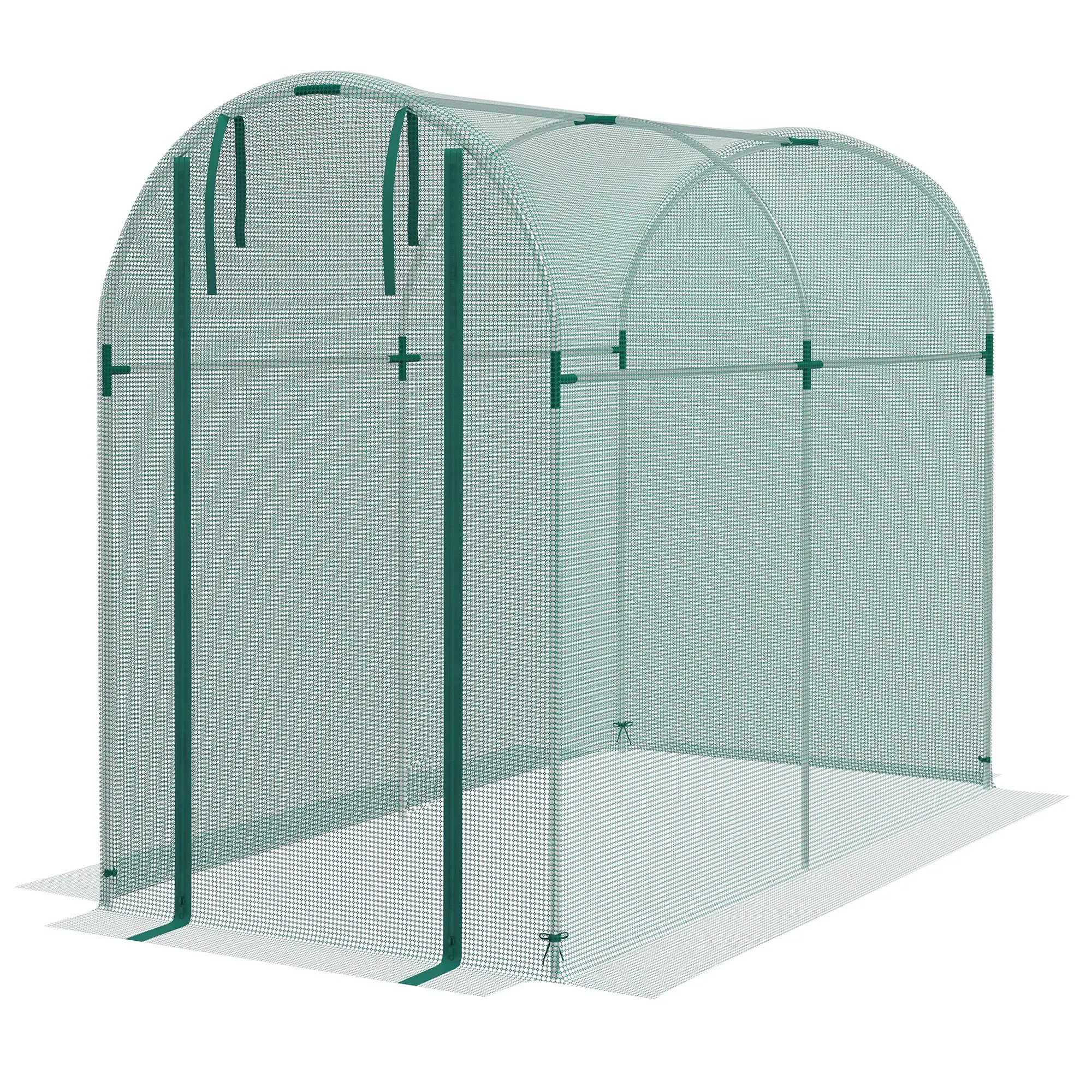 Galvanized Steel Crop Cage, Plant Protection Tent, 4' x 8', Green