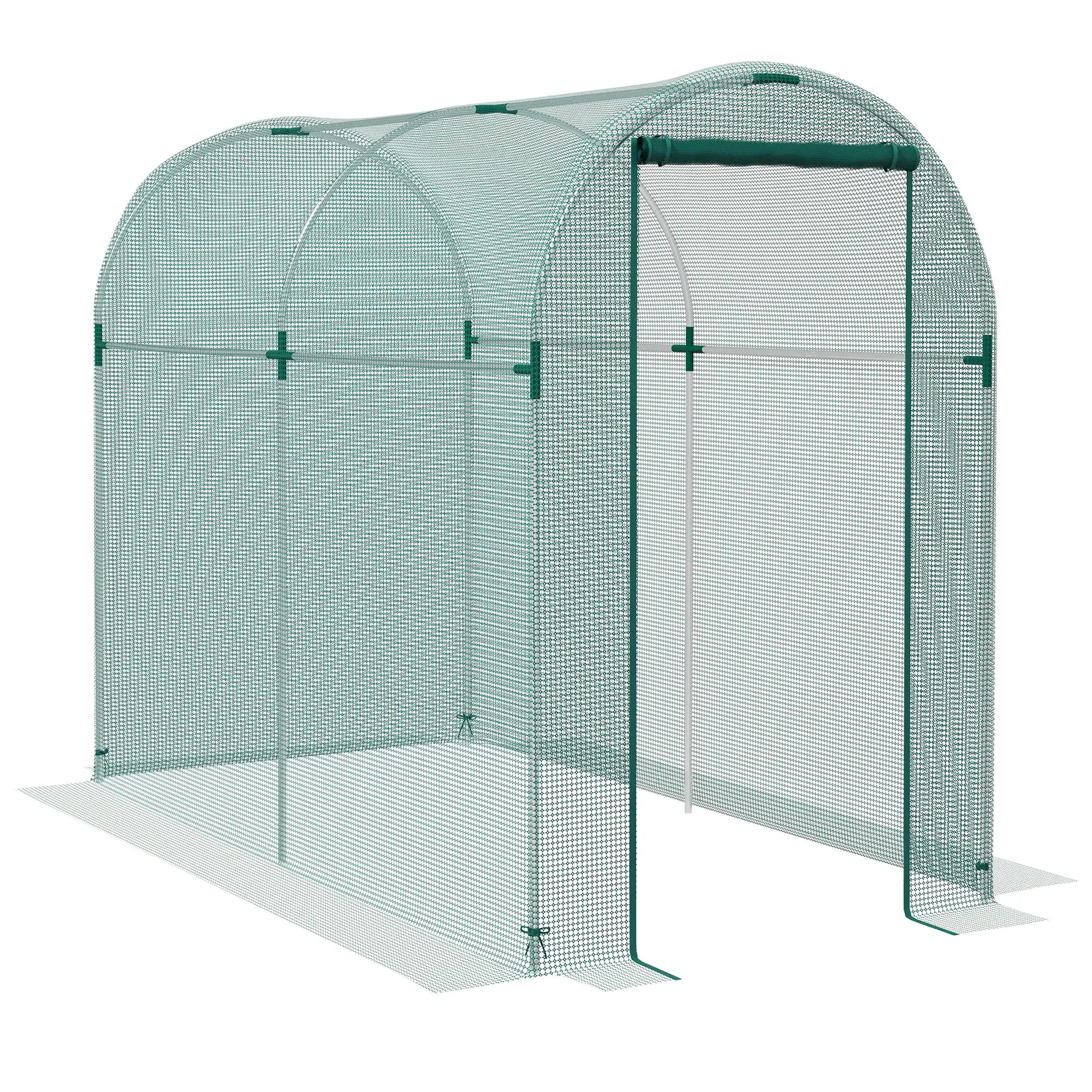 Galvanized Steel Crop Cage, Plant Protection Tent, 4' x 8', Green - Image 11