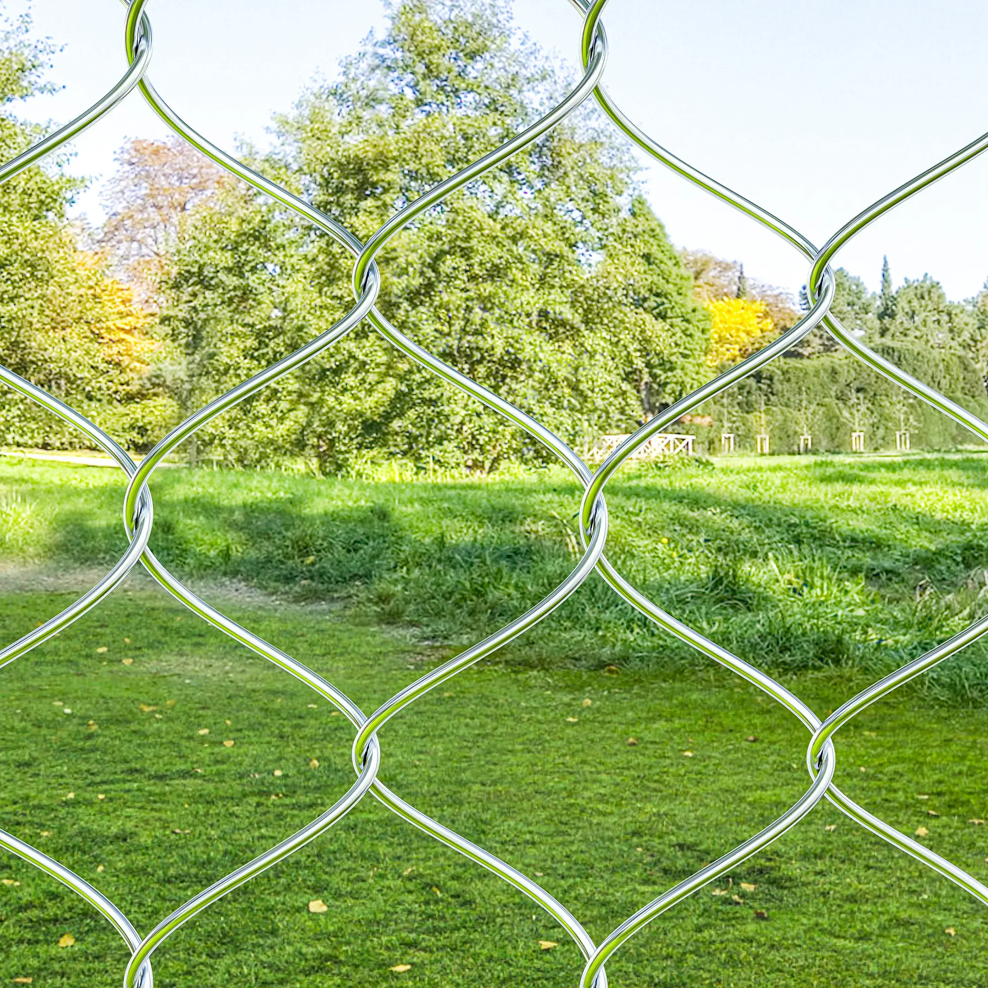 Galvanized Steel Garden Gate, Chain Link Fence Door, 47.2 x 70.9 in., Silver - Image 10