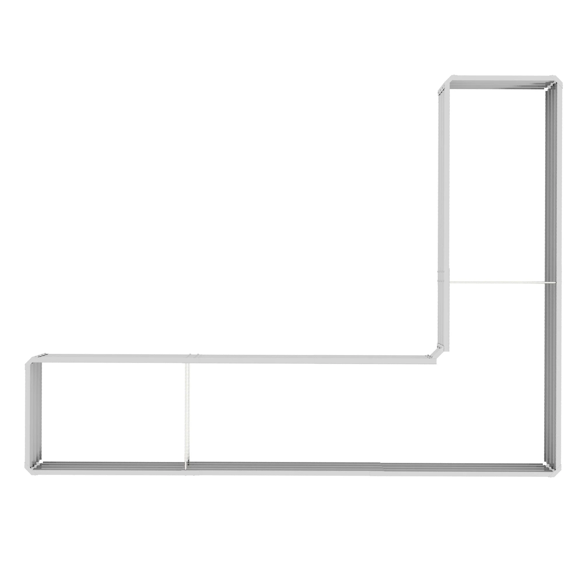 Galvanized Steel Raised Garden Bed, 82" x 109" x 12", Silver - Image 10
