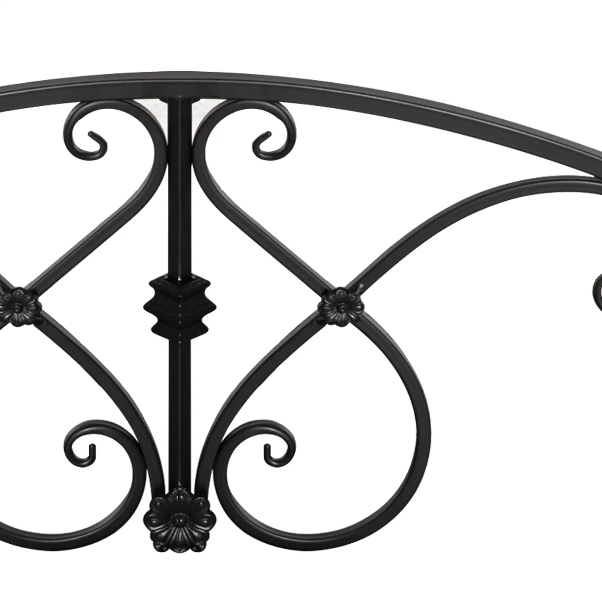 Garden Bridge 3.3FT, Decorative Backyard Pond Bridge, Black - Image 9