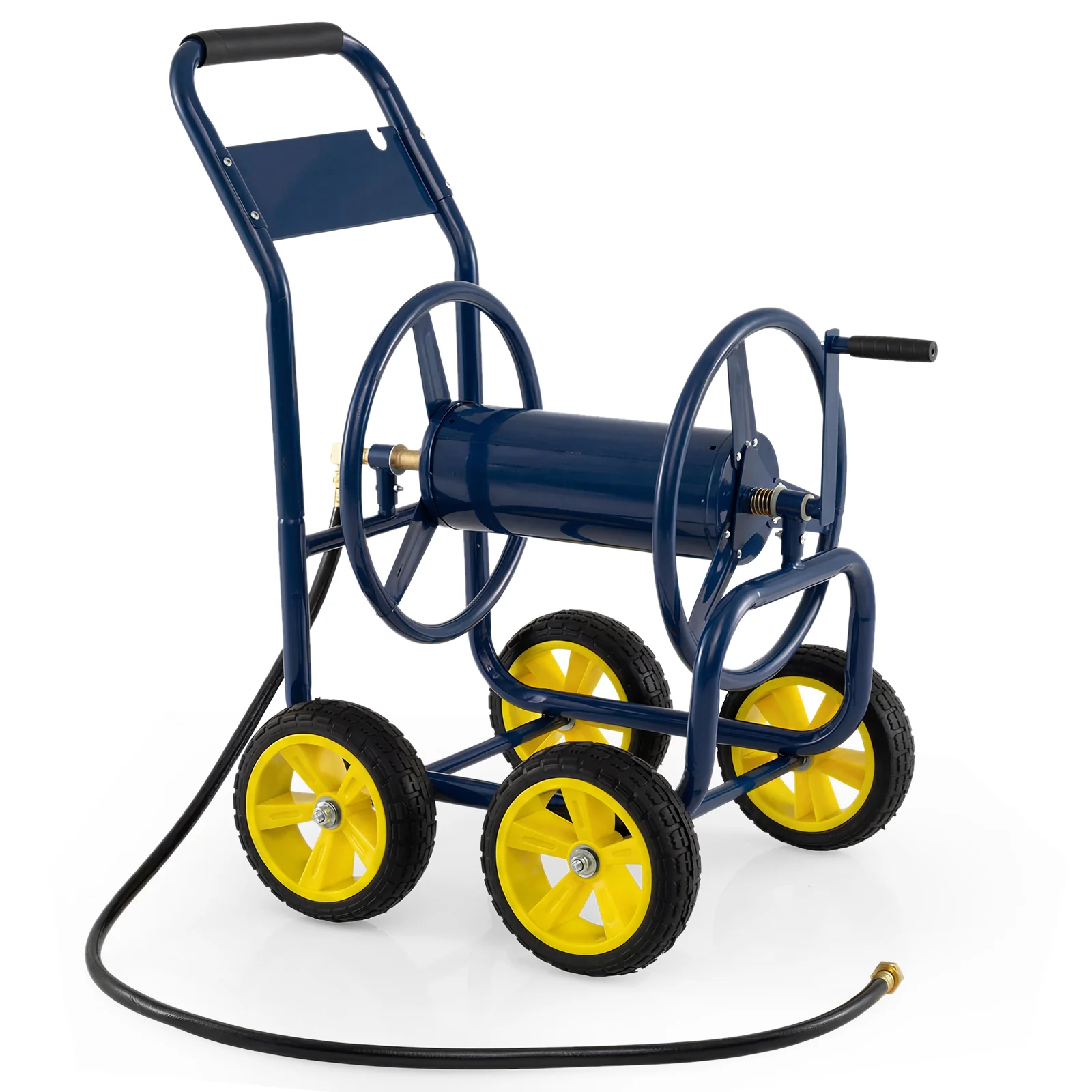 Garden Hose Reel Cart, 330 Ft, 3/4 Inch or 5/8 Inch, Blue