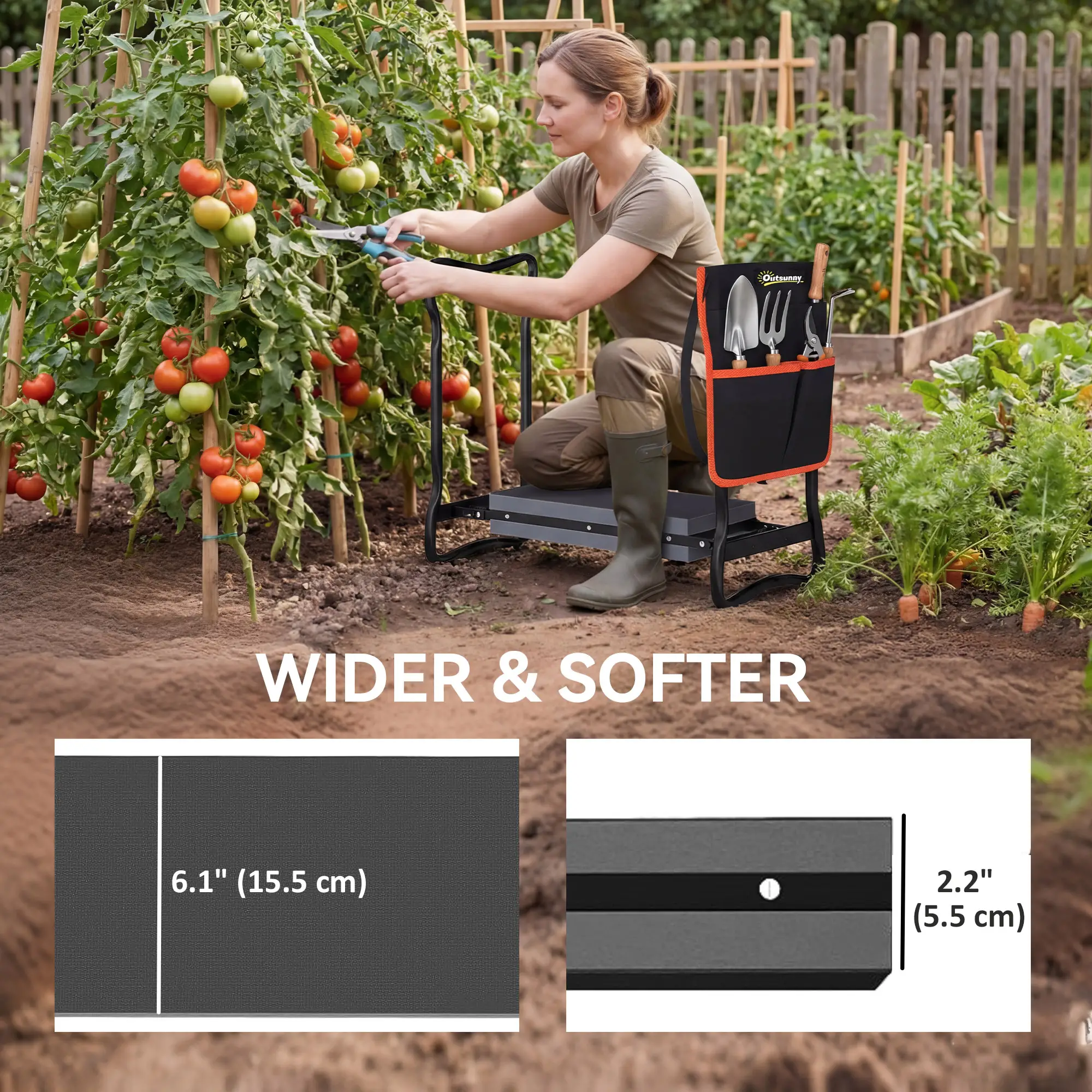 Garden Kneeler And Seat, 330lbs Heavy Duty Gardening Stool - Image 5