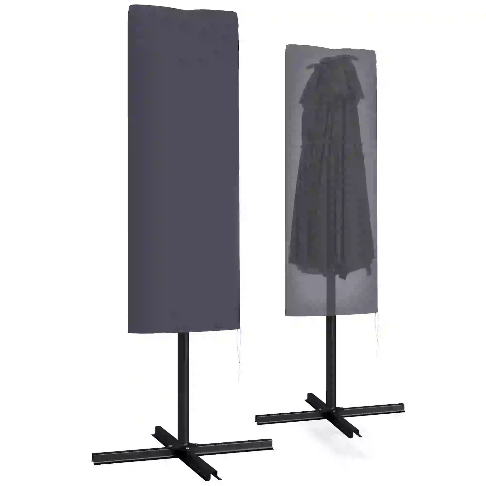 Garden Parasol Cover, Outdoor Cantilever Umbrella Cover, Dark Grey - Image 11