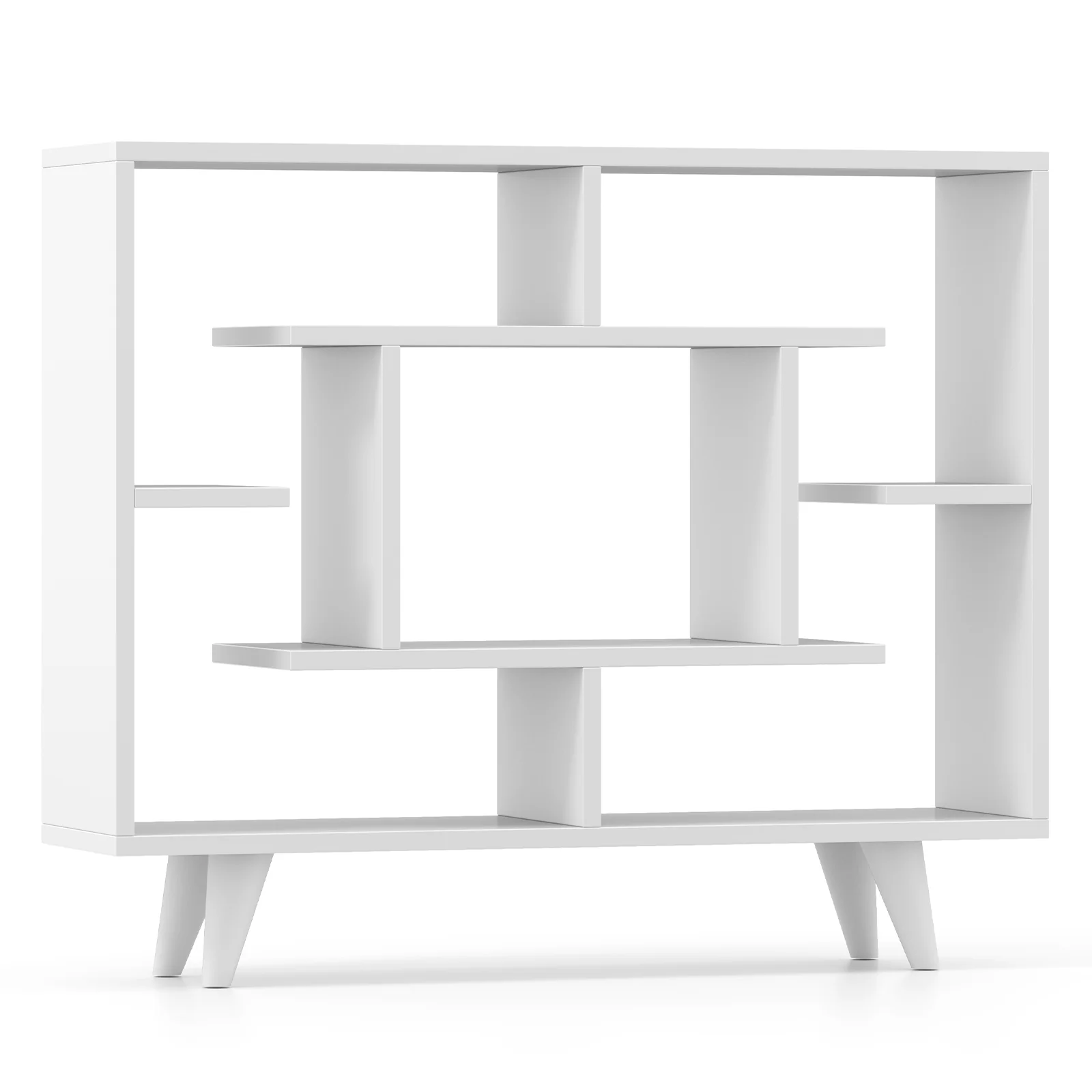 Geometric Bookcase, With Anti-Tipping Kit, White - Image 5