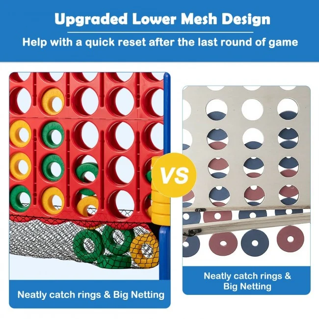 Giant 4-To-Score Game Set With Net Storage, Blue - Image 10