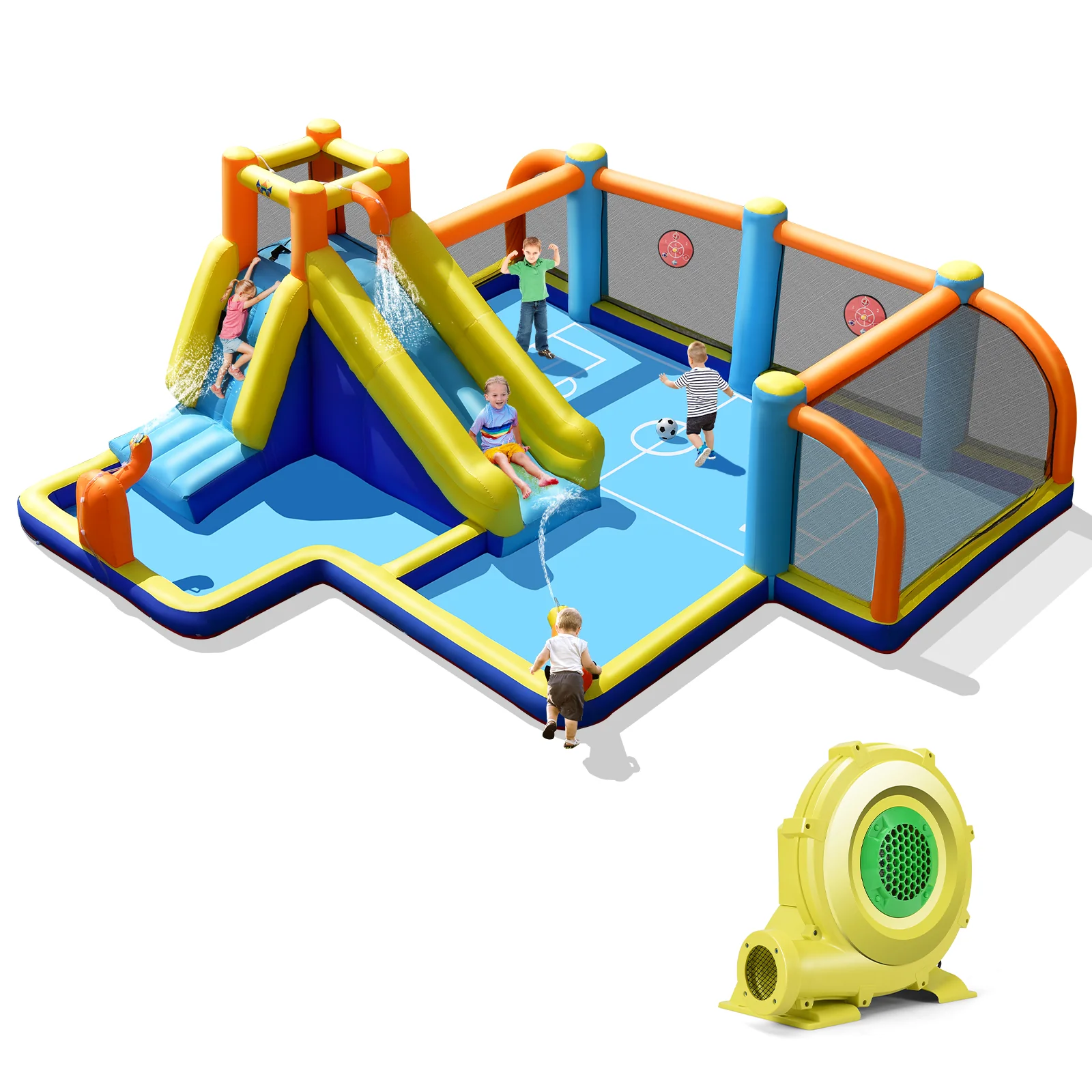 Giant Inflatable Water Slide, 735W Blower