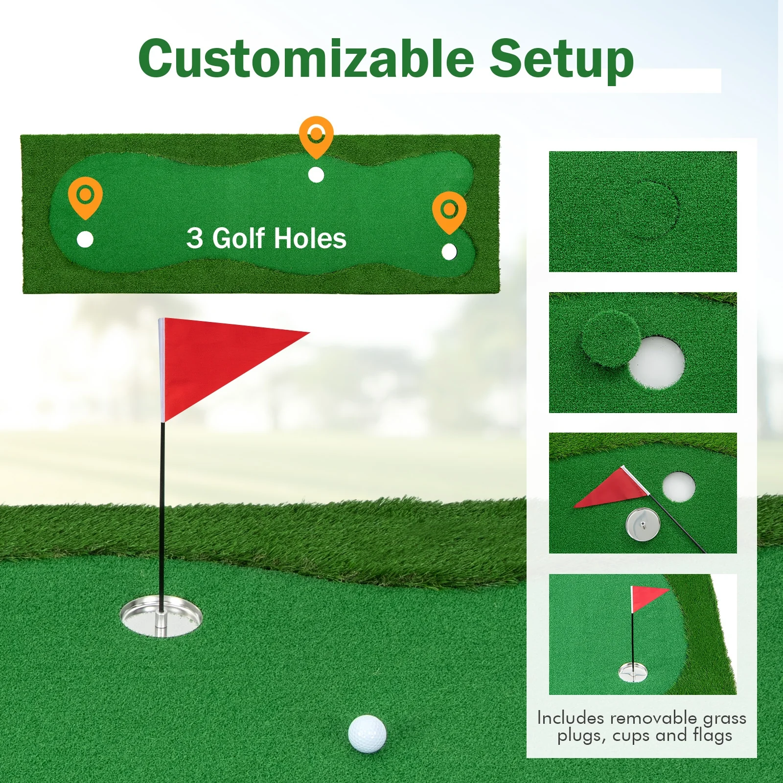 Golf Putting Green, Artificial Grass Turf, S, Green - Image 10