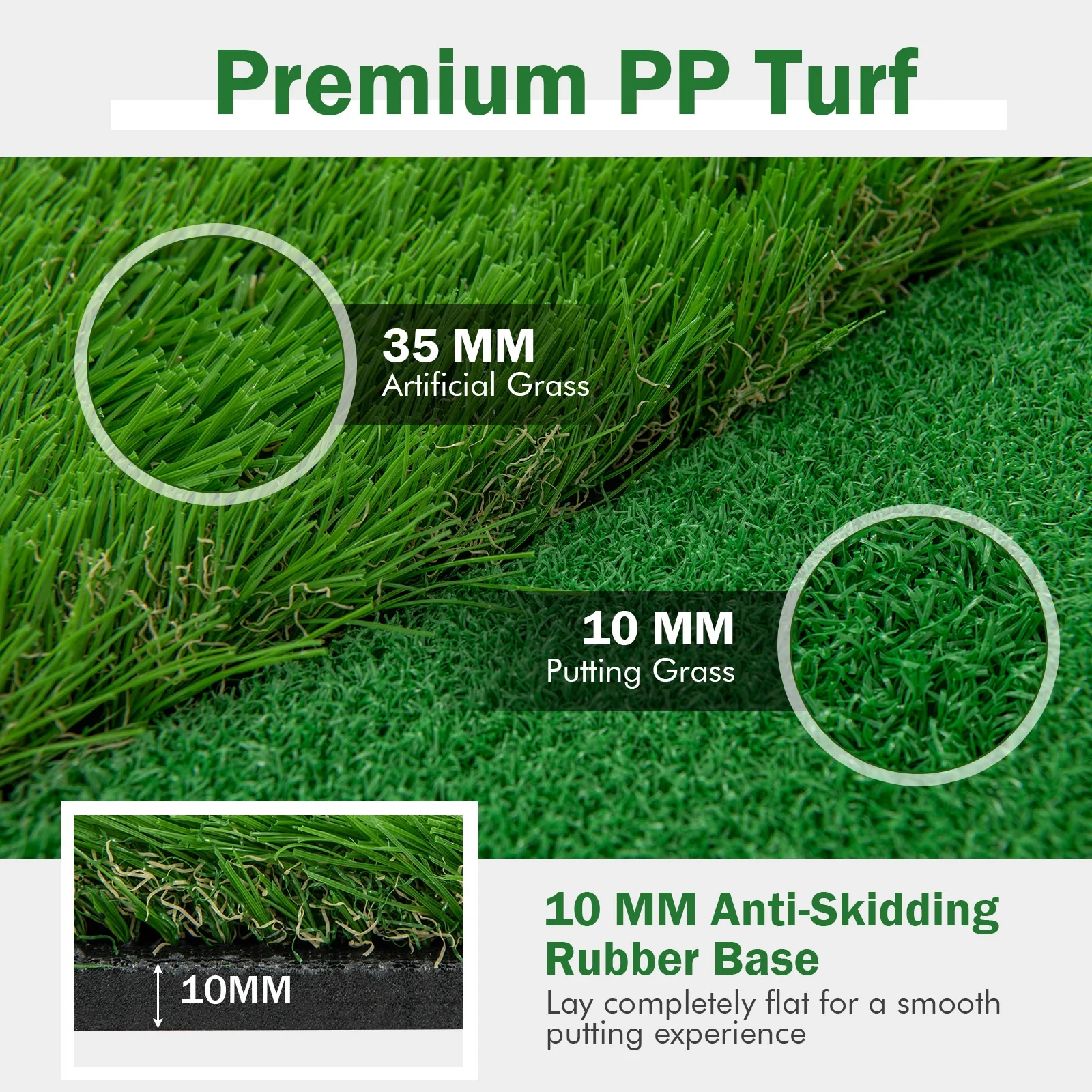 Golf Putting Green, Artificial Grass Turf, S, Green - Image 7