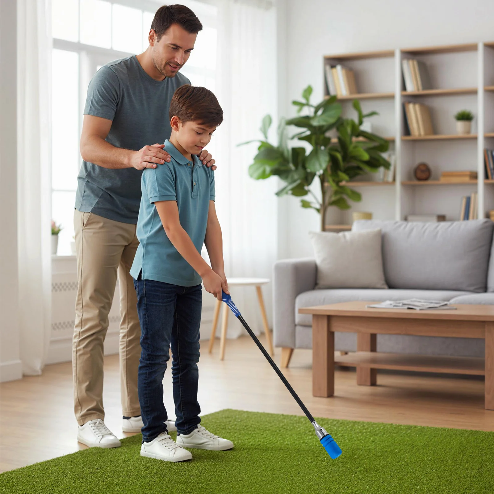 Golf Swing Trainer Click Stick Swing Training Aid for Speed Flexibility Balance, Blue - Image 3