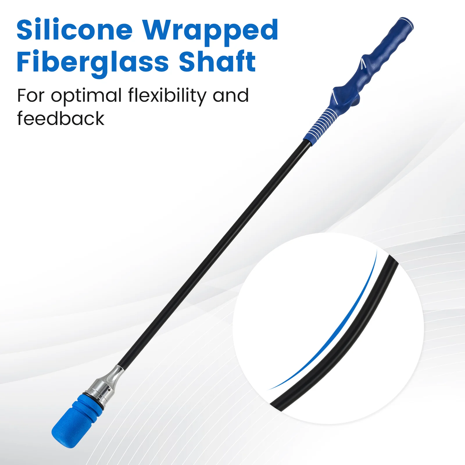 Golf Swing Trainer Click Stick Swing Training Aid for Speed Flexibility Balance, Blue - Image 9