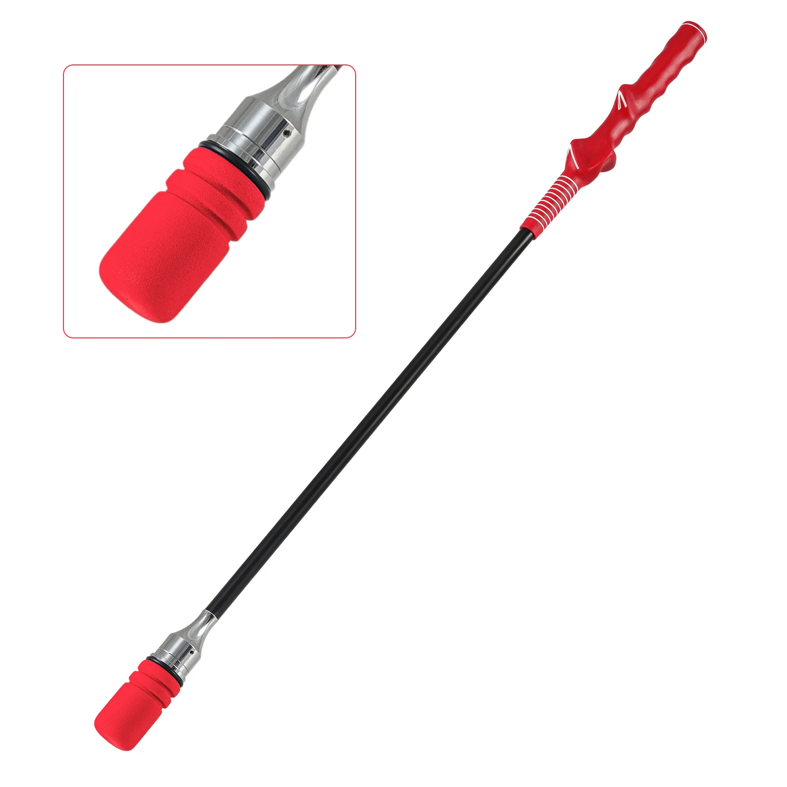 Golf Swing Trainer Click Stick Swing Training Aid for Speed Flexibility Balance, Red - Image 4