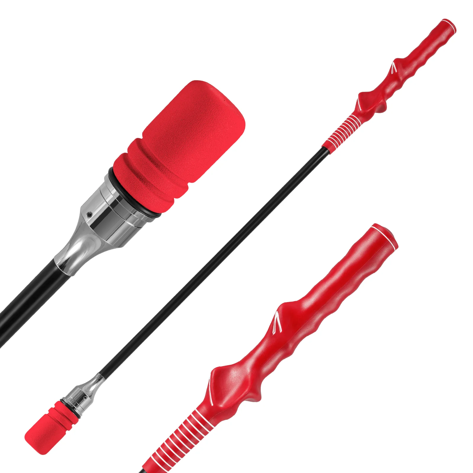 Golf Swing Trainer Click Stick Swing Training Aid for Speed Flexibility Balance, Red - Image 5