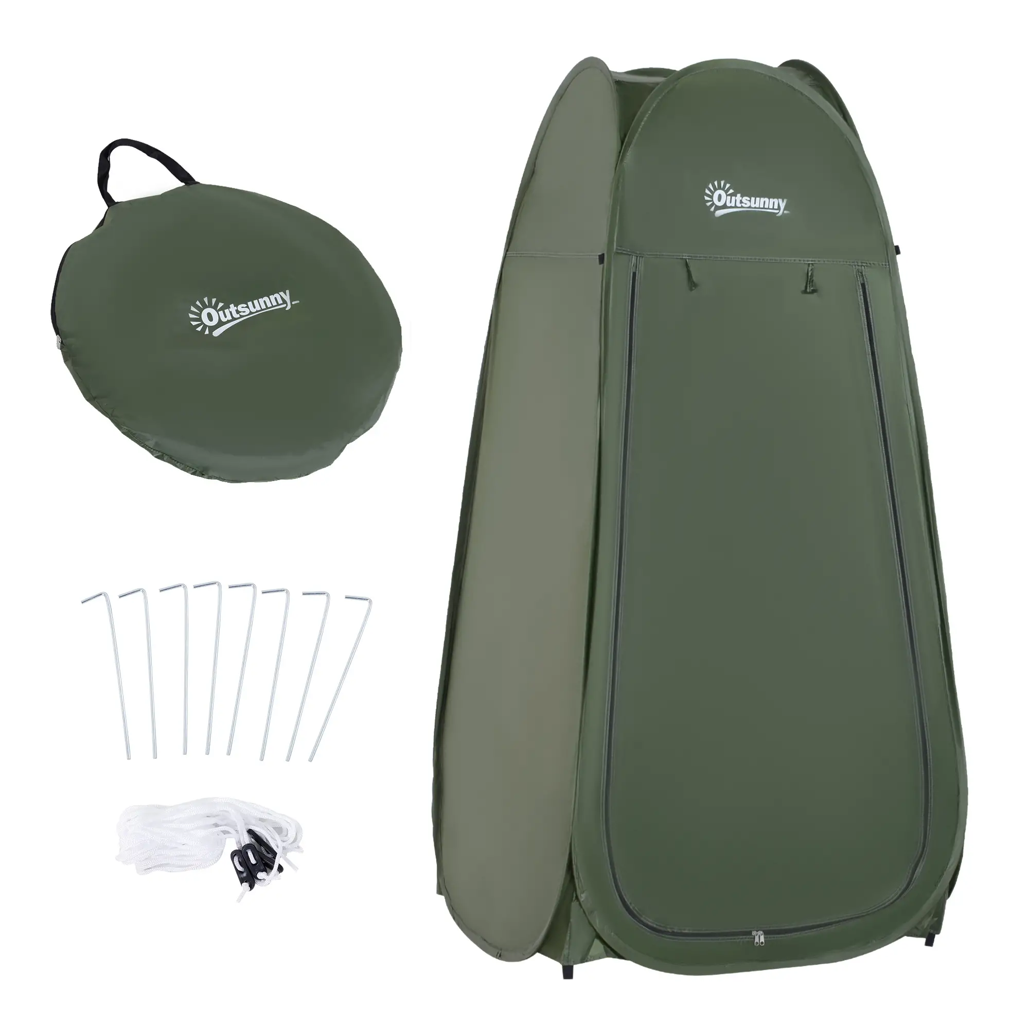 Green Popup Shower Tent, Portable Changing Room, Green
