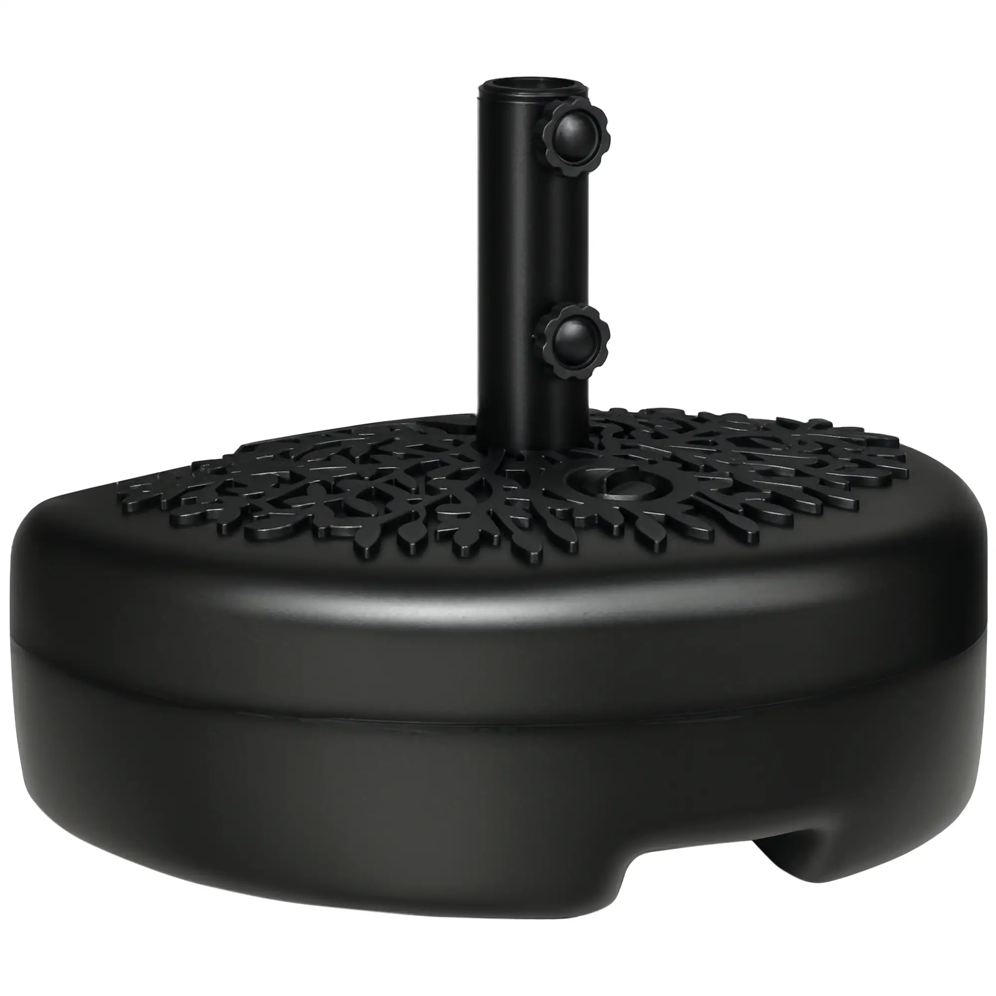 Half Round Umbrella Base, 40lb Water or 46lb Sand, Black