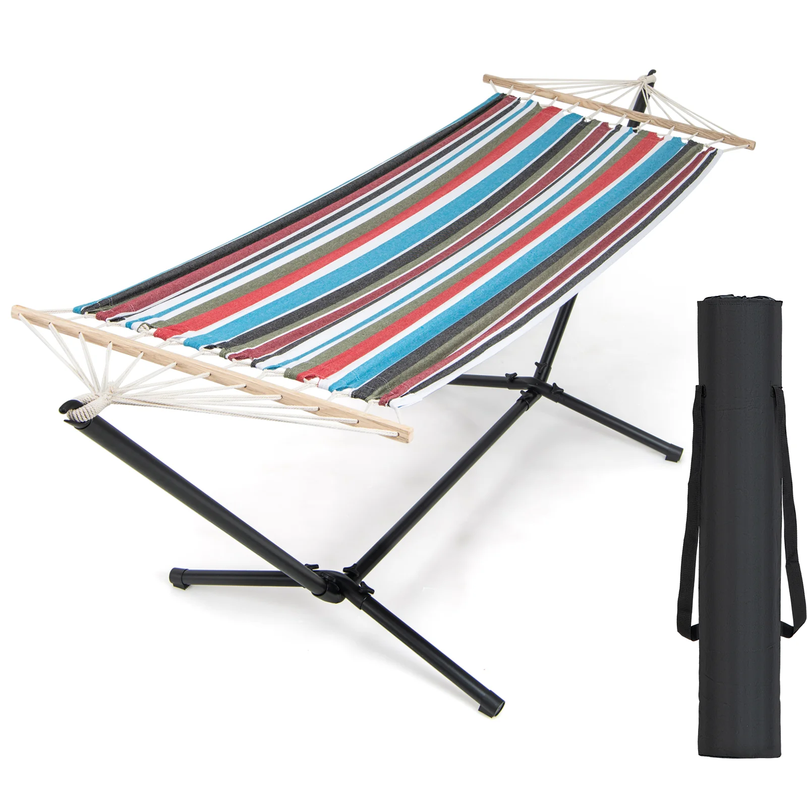 Hammock with Stand and Carrying Case, Multicolor - Image 4