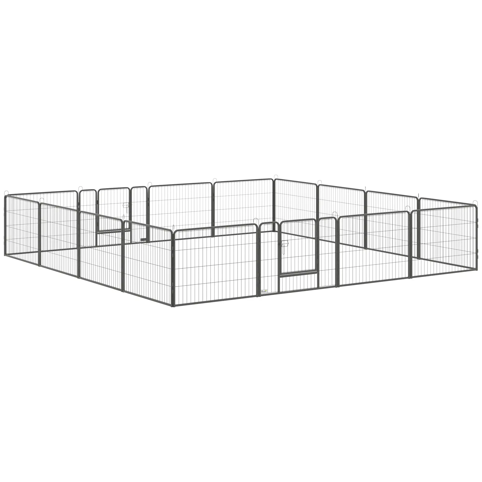 Heavy Duty Dog Playpen, 16 Panels, 2 Doors, 23.5" Height