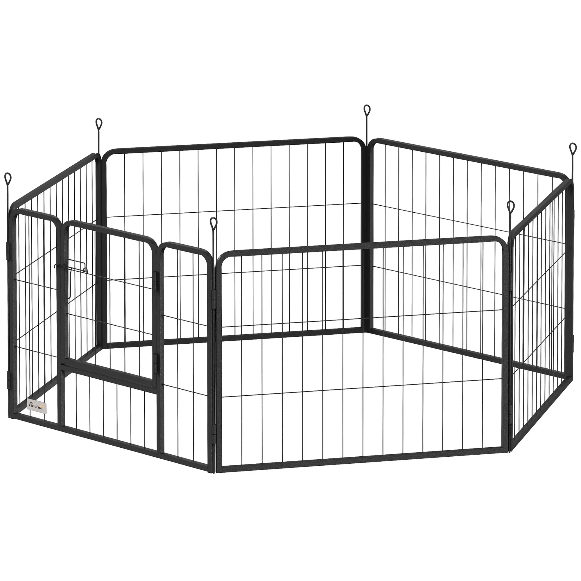 Heavy Duty Dog Playpen, 6 Panels, 23.5"H, Small Dogs
