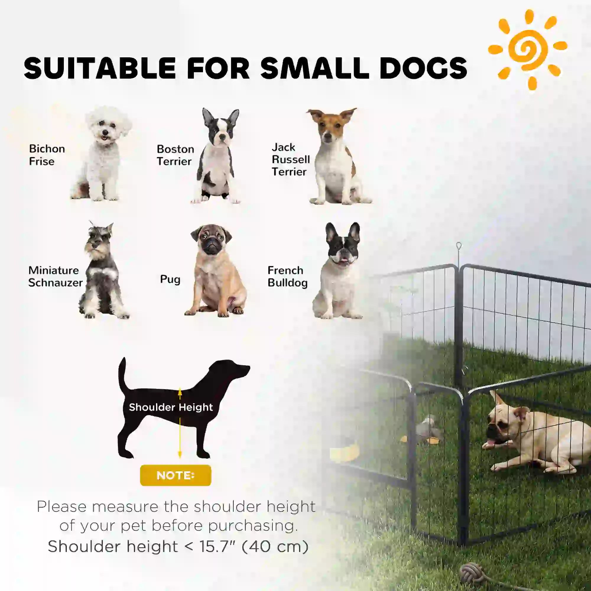 Heavy Duty Dog Playpen, 6 Panels, 23.5"H, Small Dogs - Image 7
