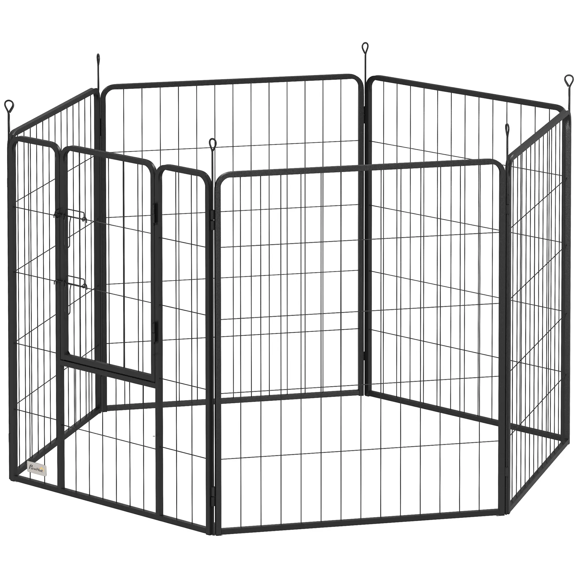 Heavy Duty Dog Playpen, 6 Panels, 39"H, Door for Large Dogs