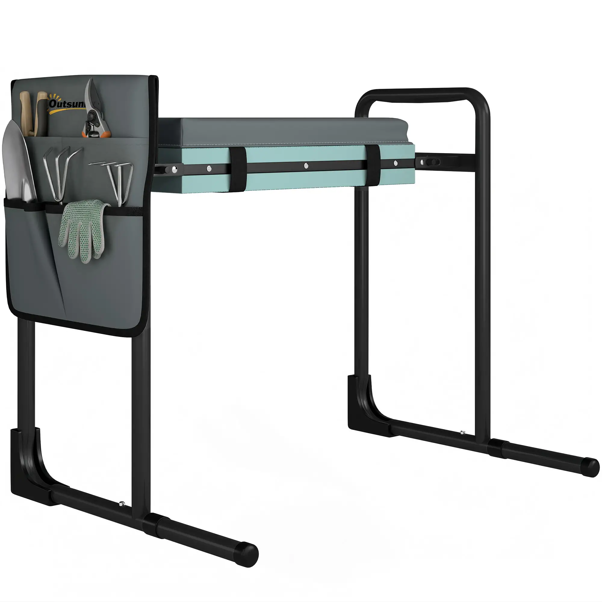 Heavy Duty Foldable Garden Kneeler Seat, Extendable Steel Legs - Image 11