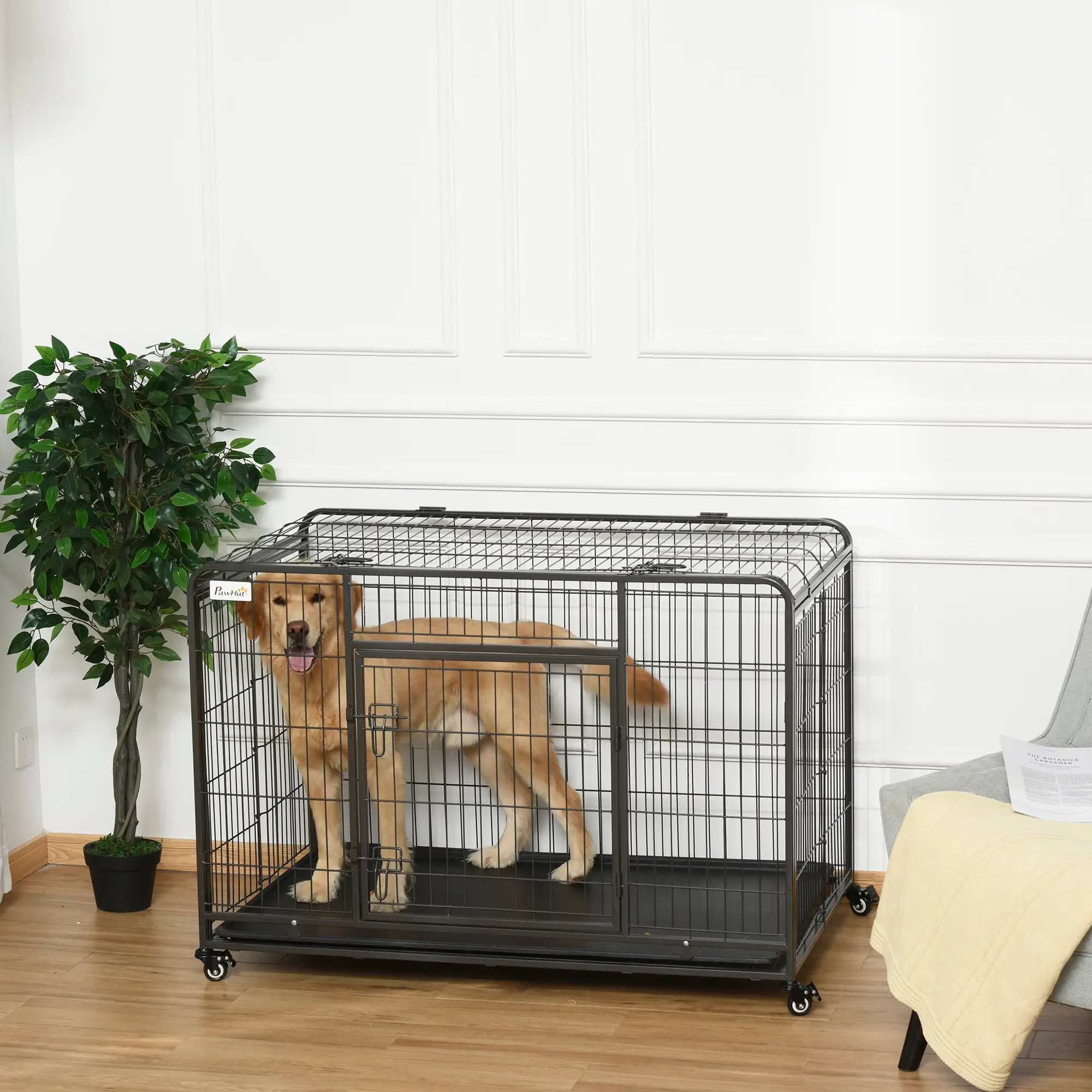 Heavy Duty Folding Dog Crate, Extra Large, 49" x 30" x 32" - Image 8