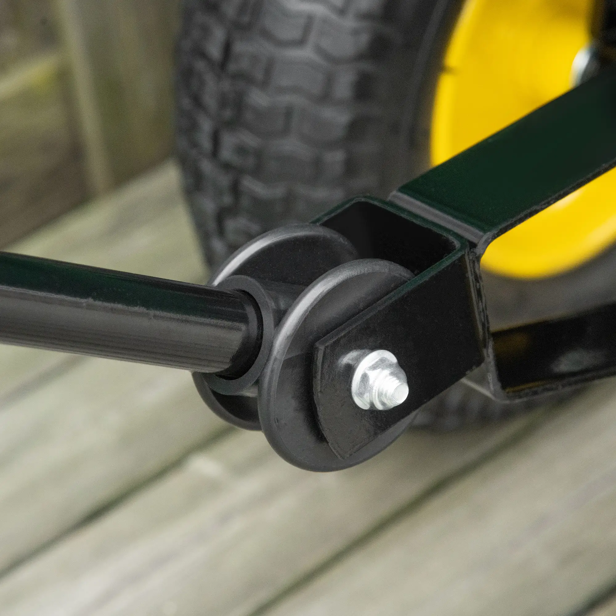 Heavy Duty Garden Dump Cart, 440lbs, Steel Frame, 12" Pneumatic Tires, Green - Image 9