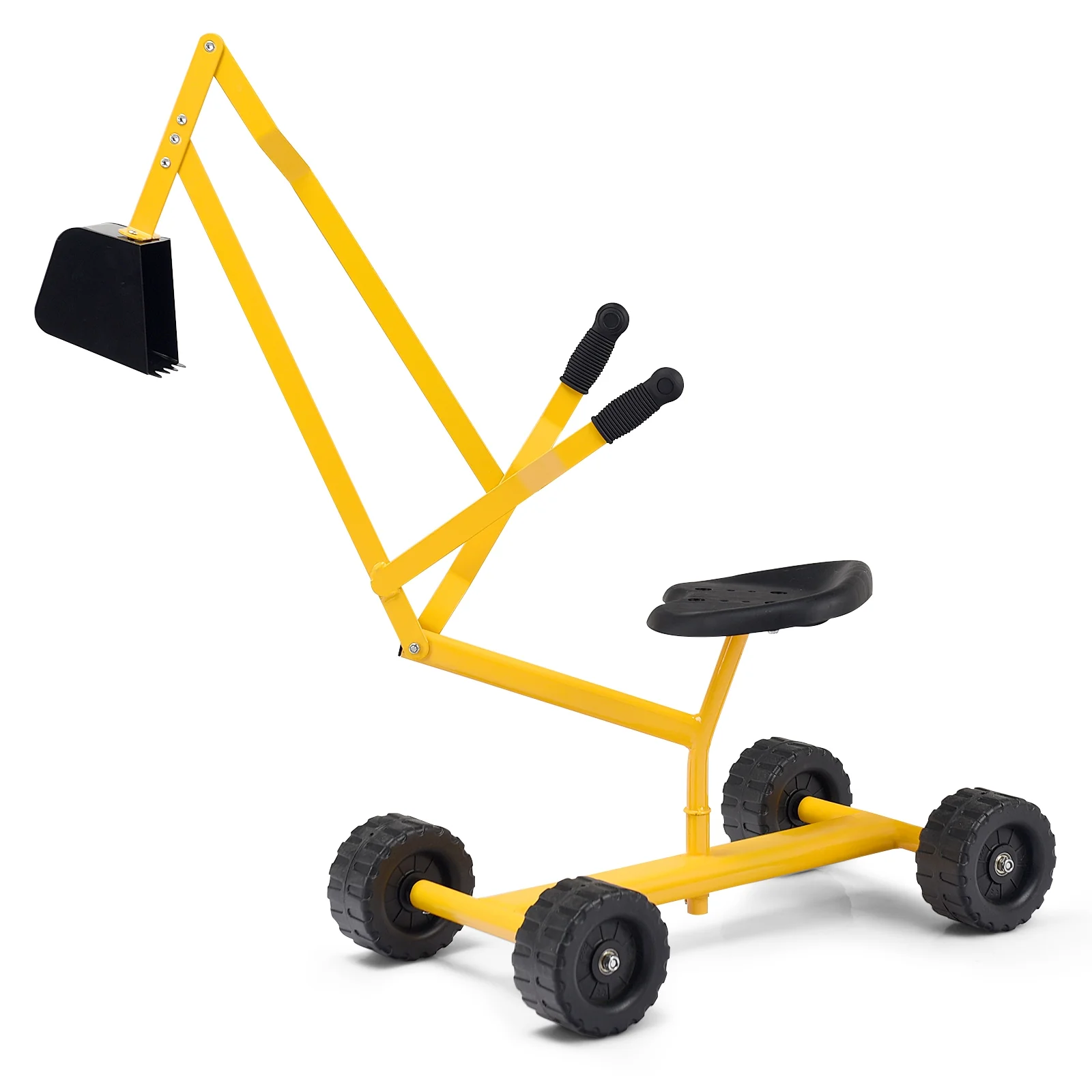 Heavy Duty Kid Ride-On Sand Digger Excavator, Yellow - Image 4