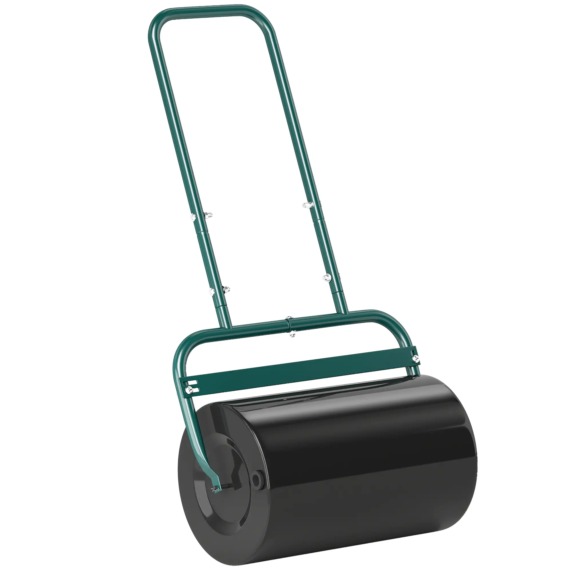 Heavy Duty Lawn Roller, 20" Push Tow Sod Roller, Grass Flattener, 11gal Water 136lbs Sand, Green