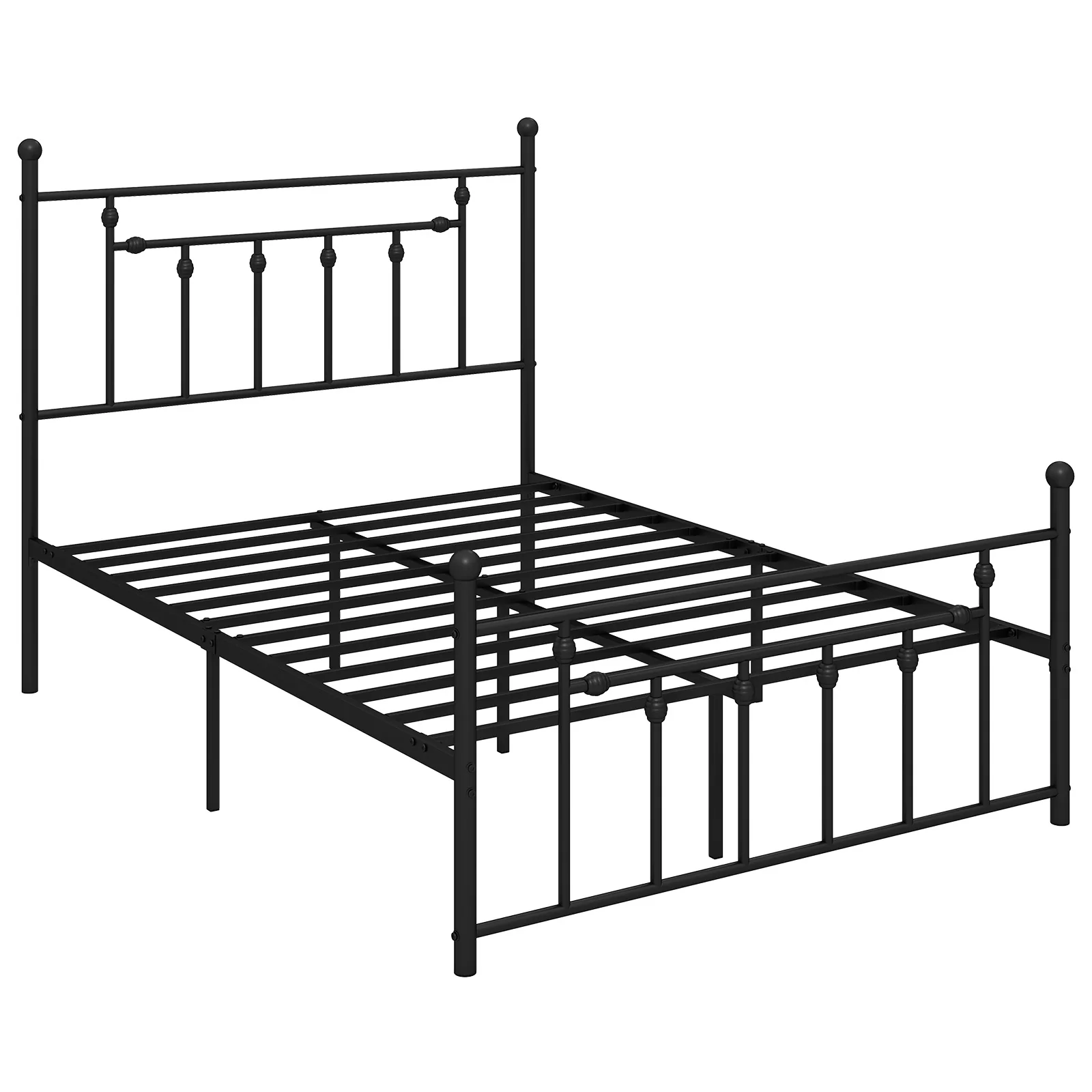 Heavy Duty Metal Bed Frame, Full Size, With Headboard, Black - Image 4