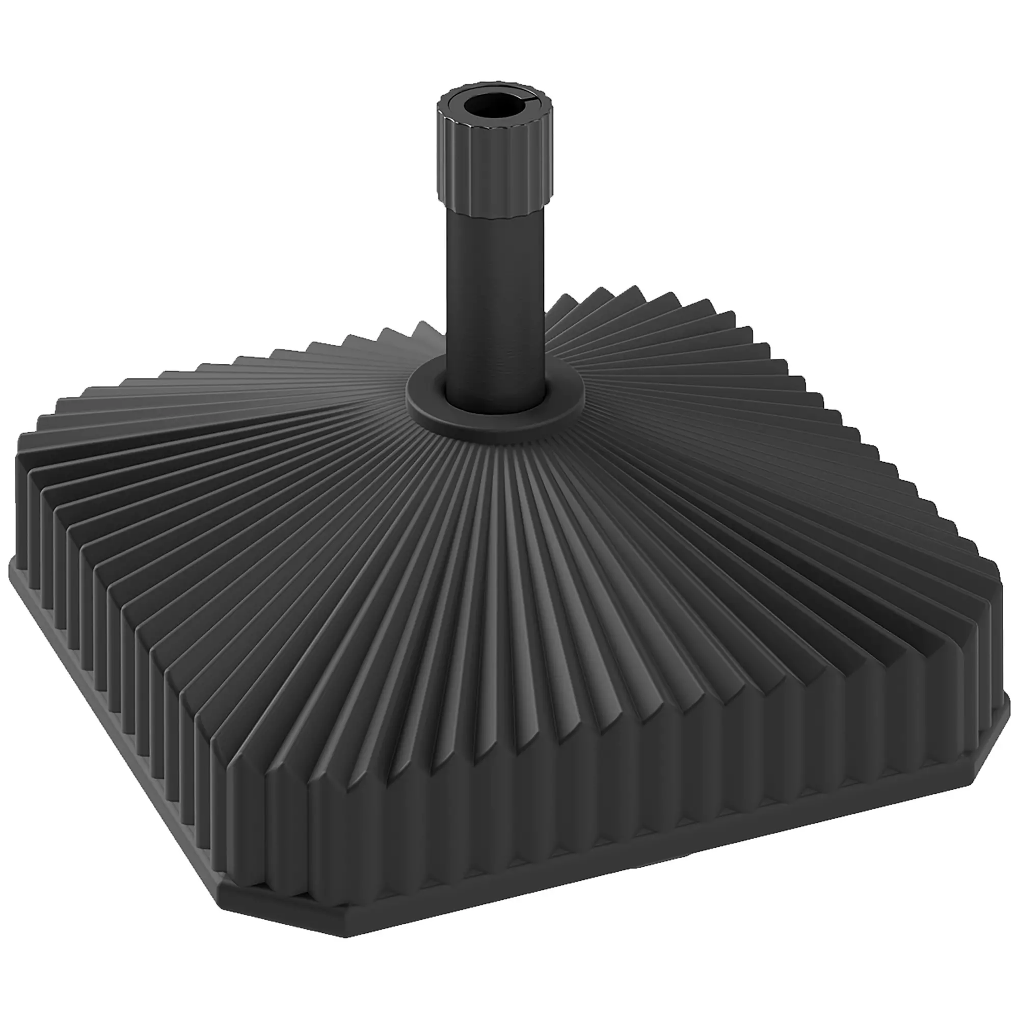 Heavy Duty Outdoor Umbrella Base Stand, 17.7" L x 17.7" W x 11.8" H, Black