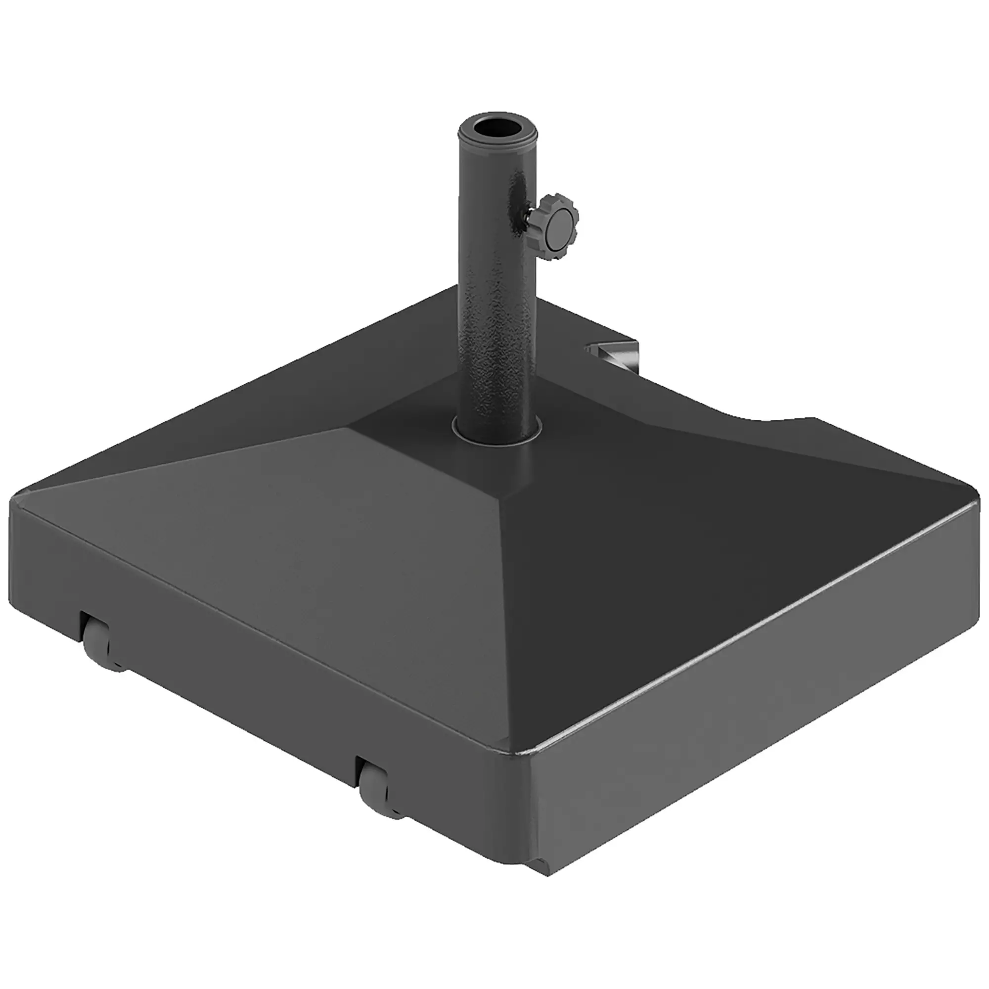 Heavy Duty Outdoor Umbrella Base with Wheels, Holds 73lbs, Black