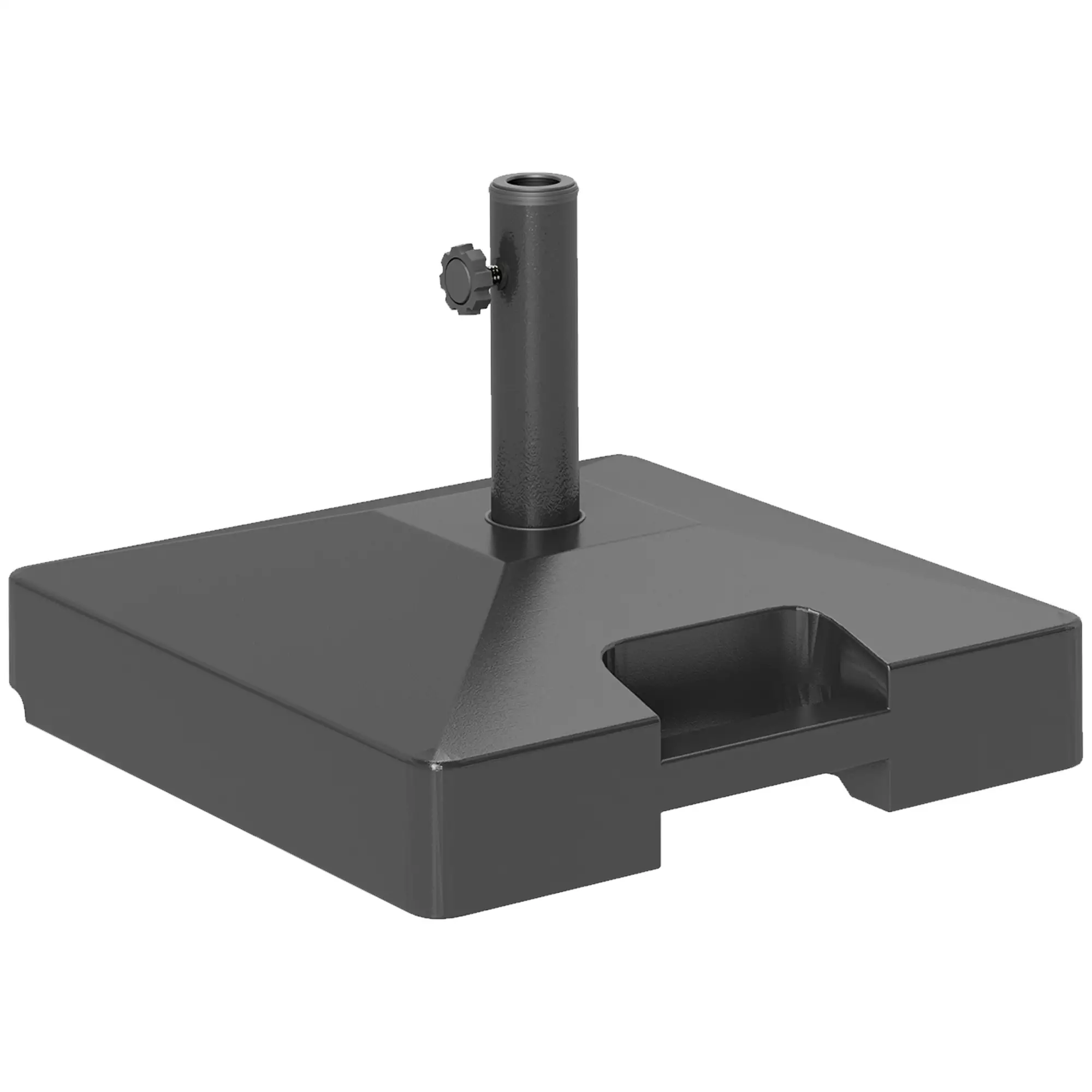 Heavy Duty Outdoor Umbrella Base with Wheels, Holds 73lbs, Black - Image 11
