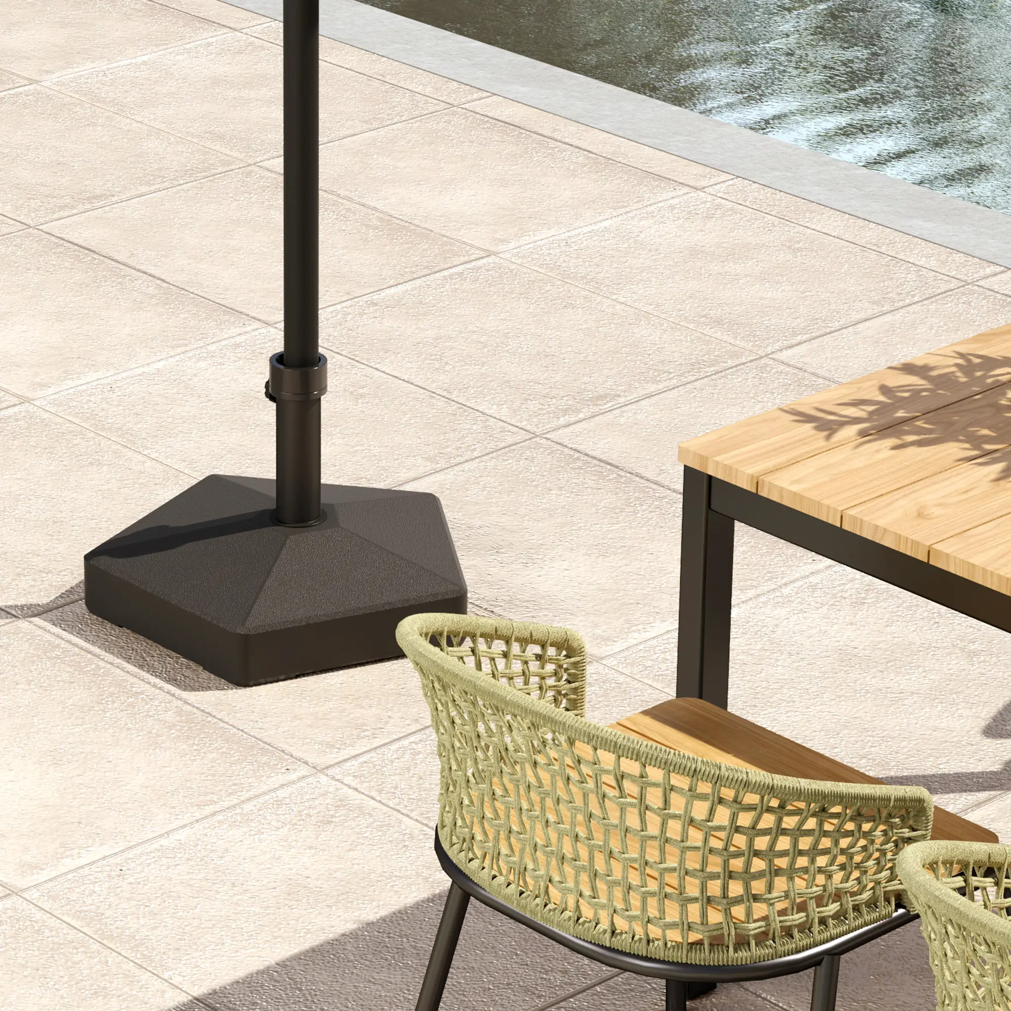 Heavy Duty Outdoor Umbrella Stand Base, Black - Image 10
