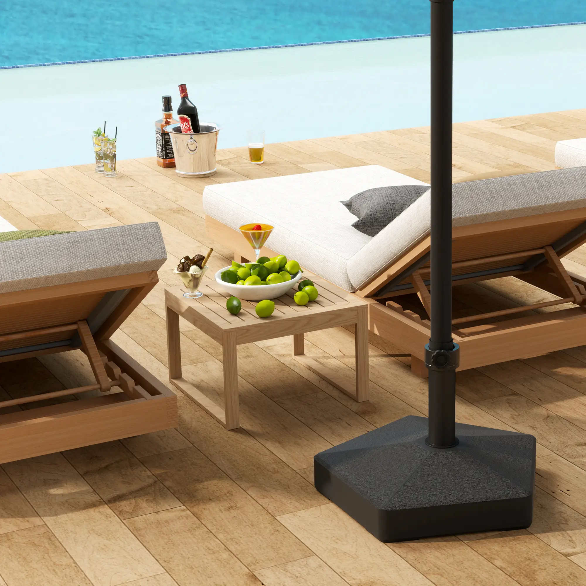 Heavy Duty Outdoor Umbrella Stand Base, Black - Image 7