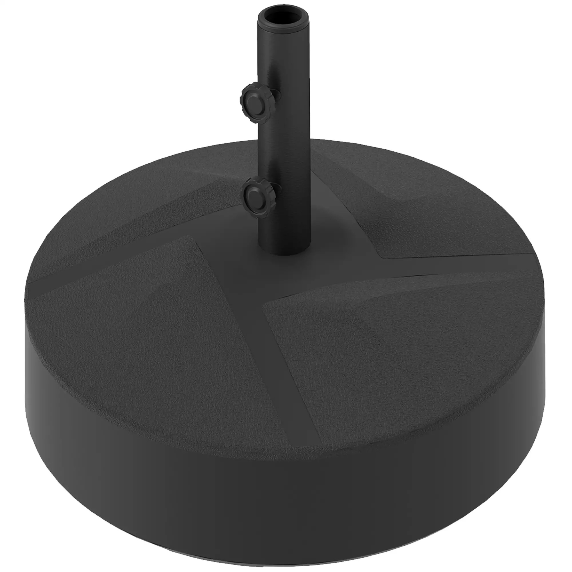Heavy Duty Outdoor Umbrella Stand Base, Sand Water Filled, Φ22" x 15.7" H, Black