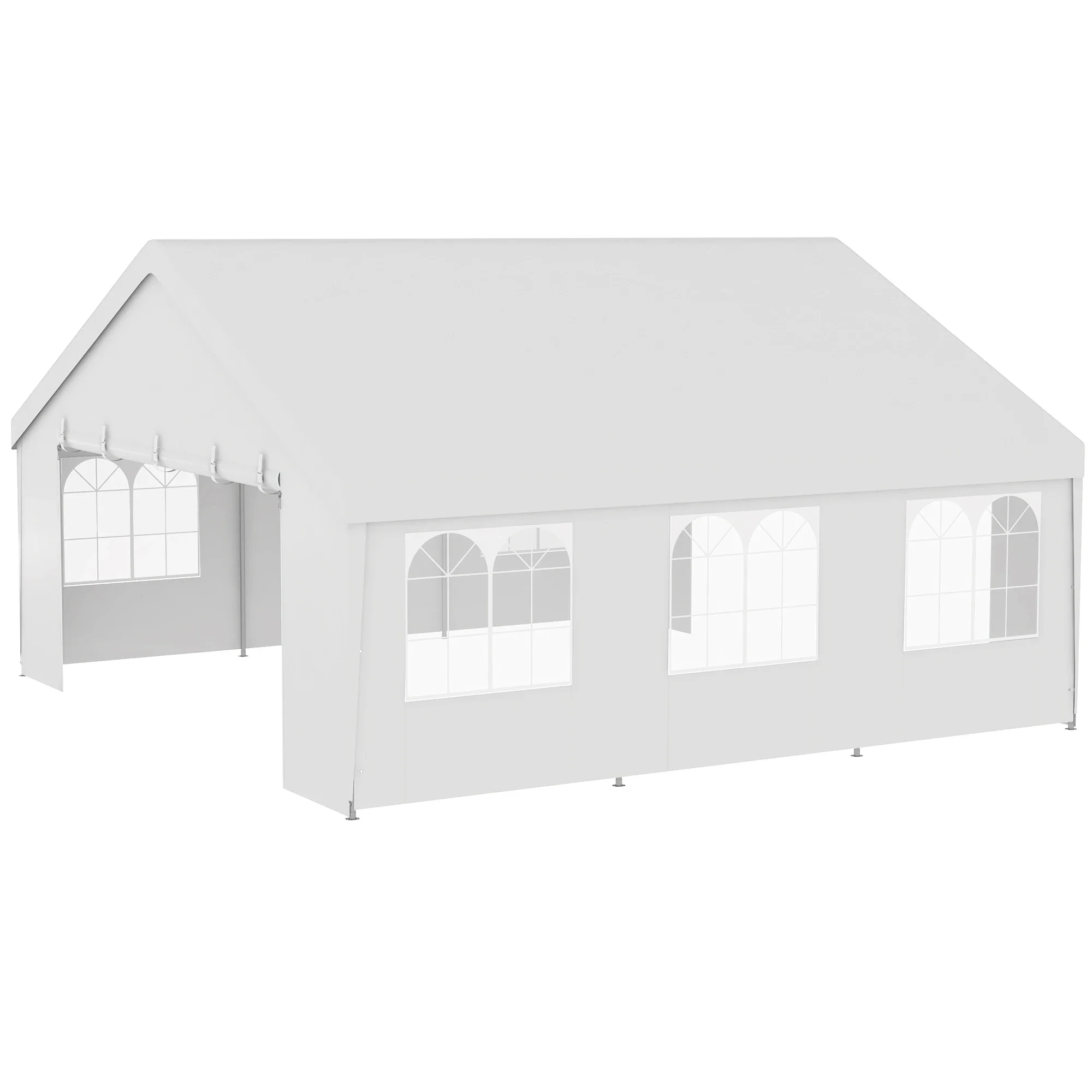 Heavy Duty Party Tent, 19.5' x 19', Large Canopy, White